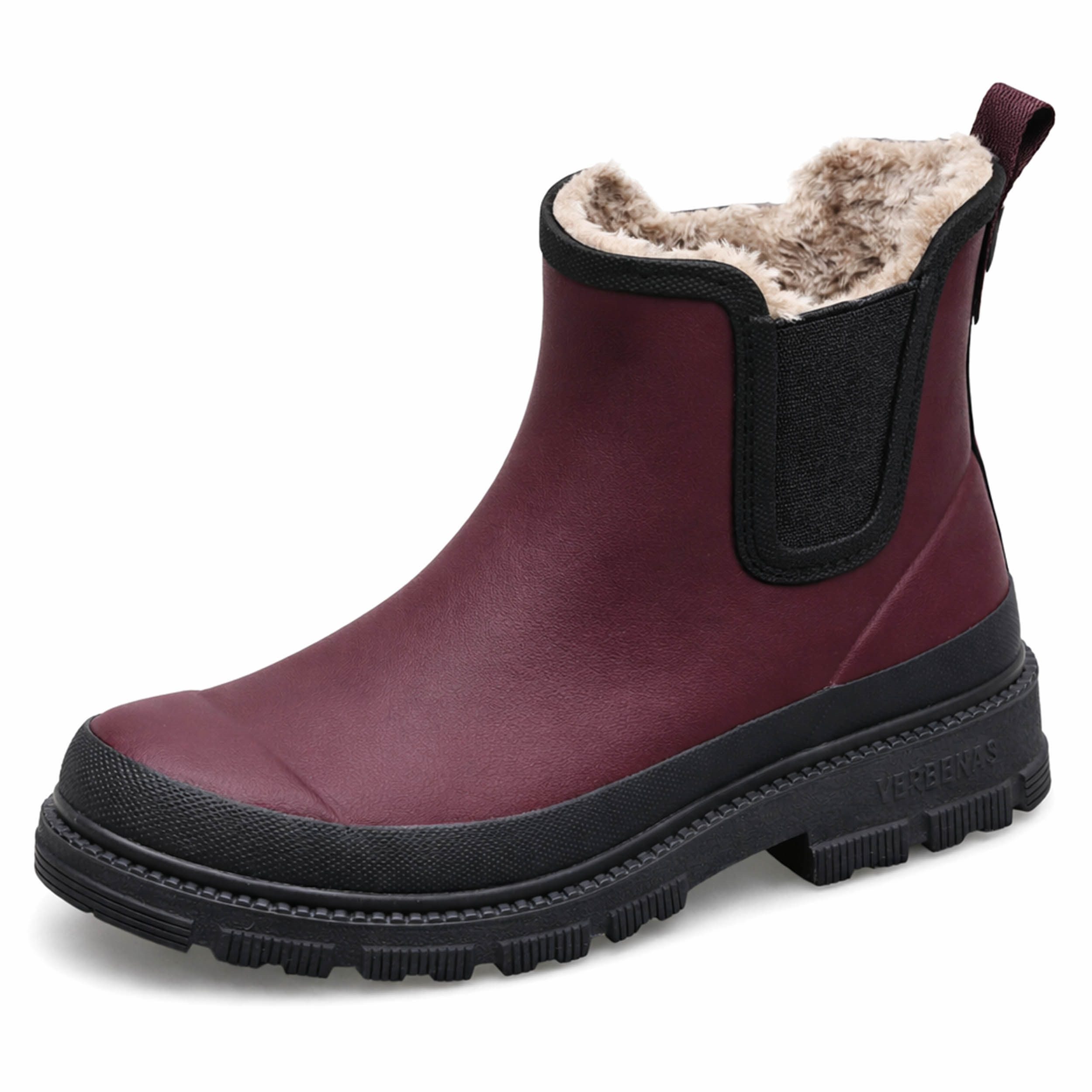 VERBENAS LUA FUR SMOOTH Gummistiefel Bordo Black