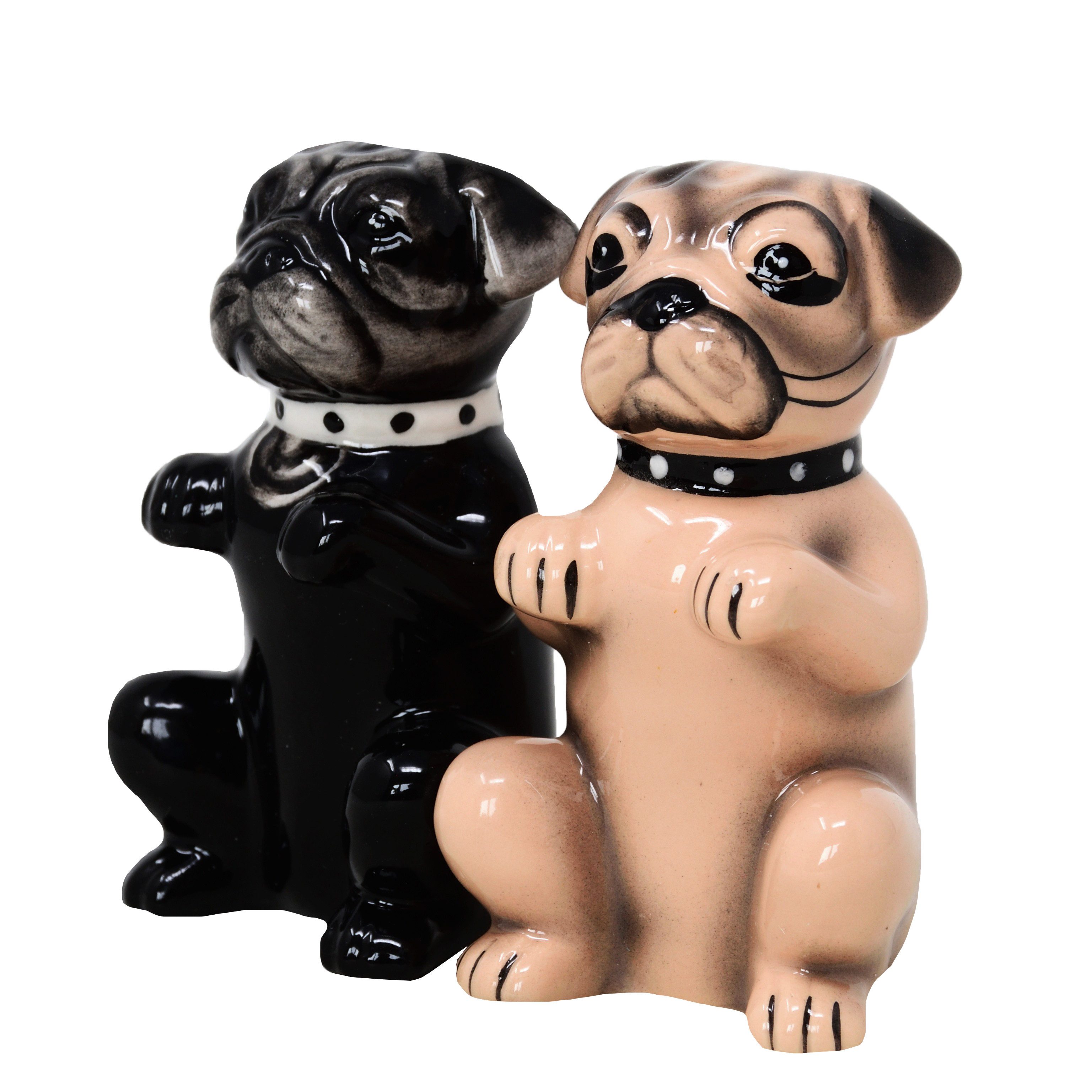 MystiCalls Salz- / Pfefferstreuer Salz- und Pfefferstreuer Mops - Pugs Hund Tier Gewürzstreuer, (2-tlg), Mit Magneten verbunden
