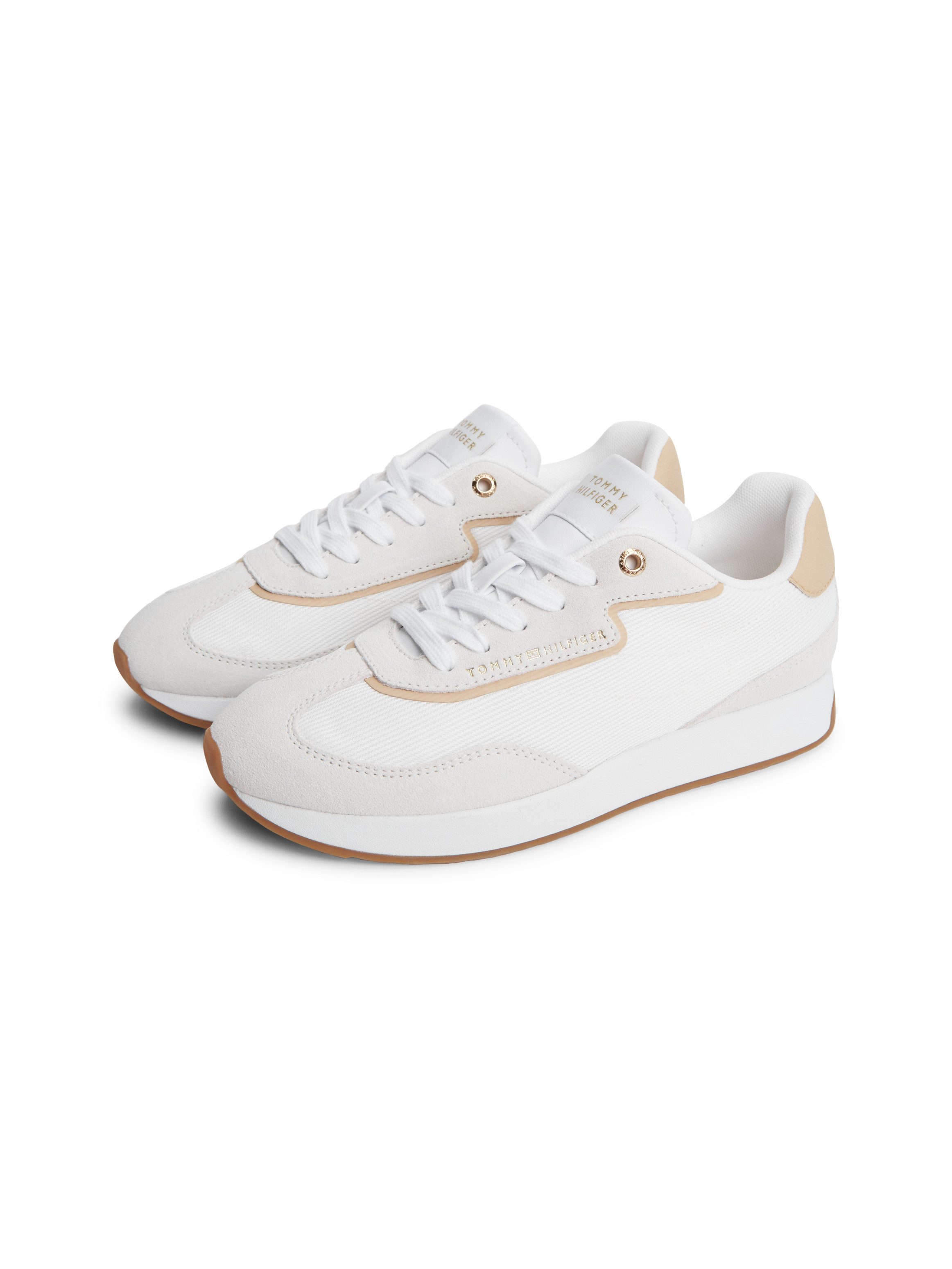 Tommy Hilfiger TH RETRO RUNNER MIX Sneaker Freizeitschuh, Halbschuh, Schnürschuh mit seitlicher Logoprägung