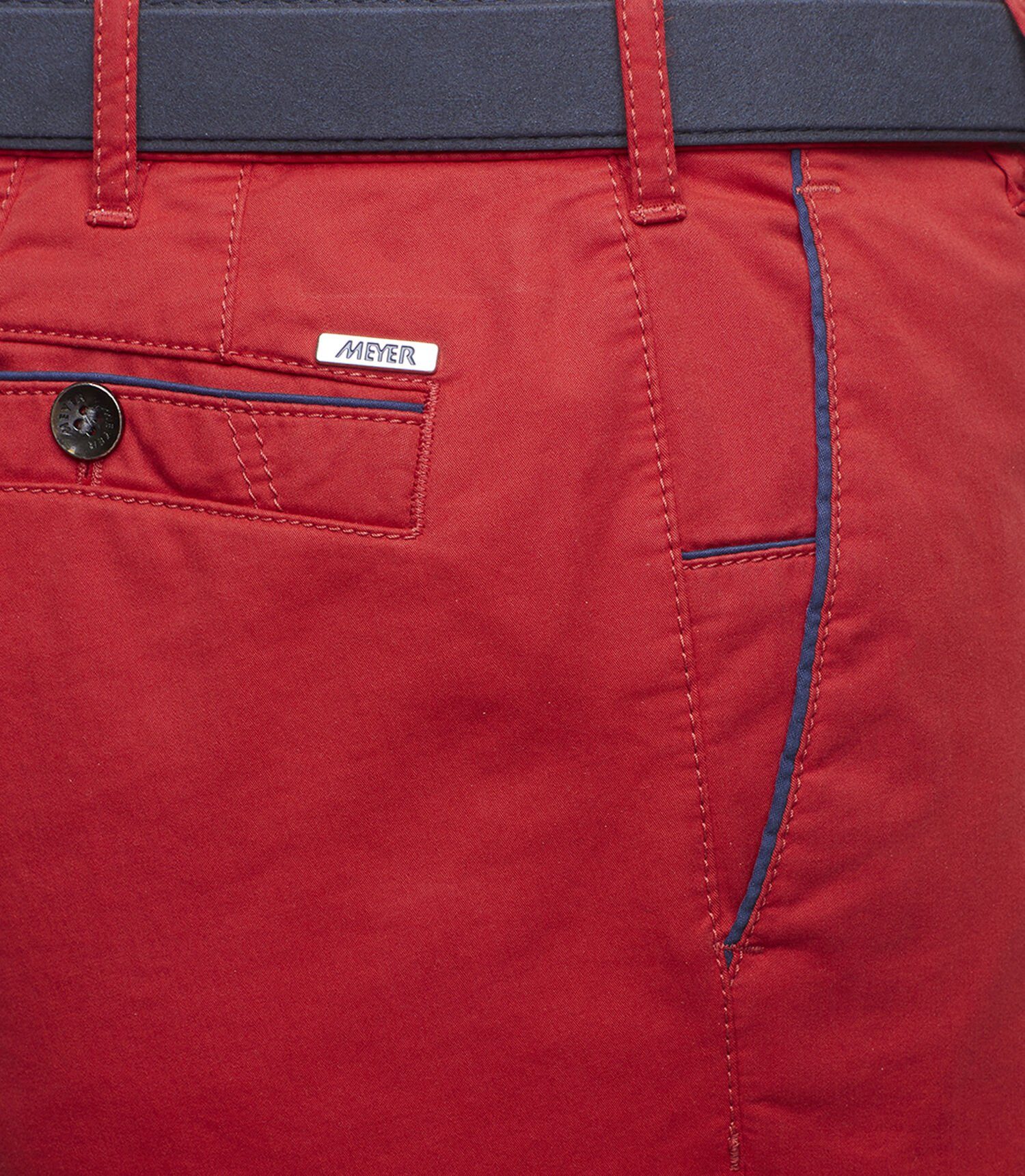 Taschenbeutel MEYER Chino YORK NEW Cotton im Sicherheitstasche linken Modell mit Regular-fit-Jeans hellrot Pima