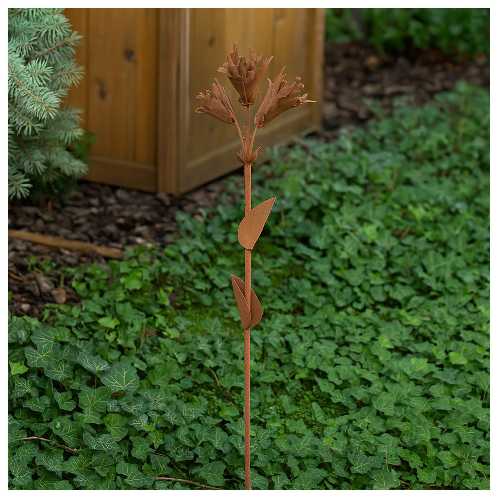 HTI-Living Gartenfigur Blumenstecker Rostoptik Blüten Celia, (Stück, 1 St., günstig online kaufen