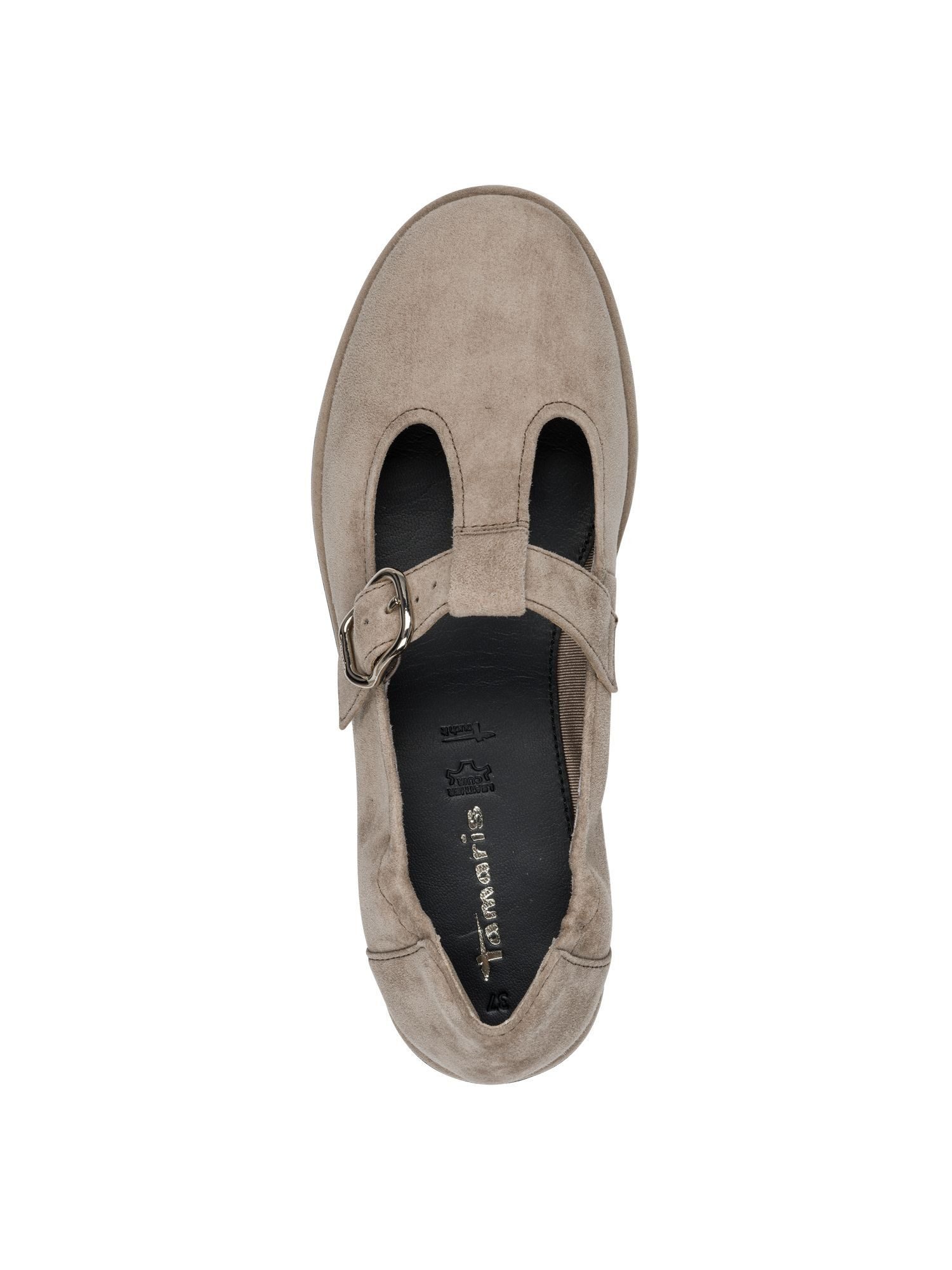 Tamaris ANTIslide, TOUCH-IT aus Leder kein Absatz Riemchenballerina ANTIslide
