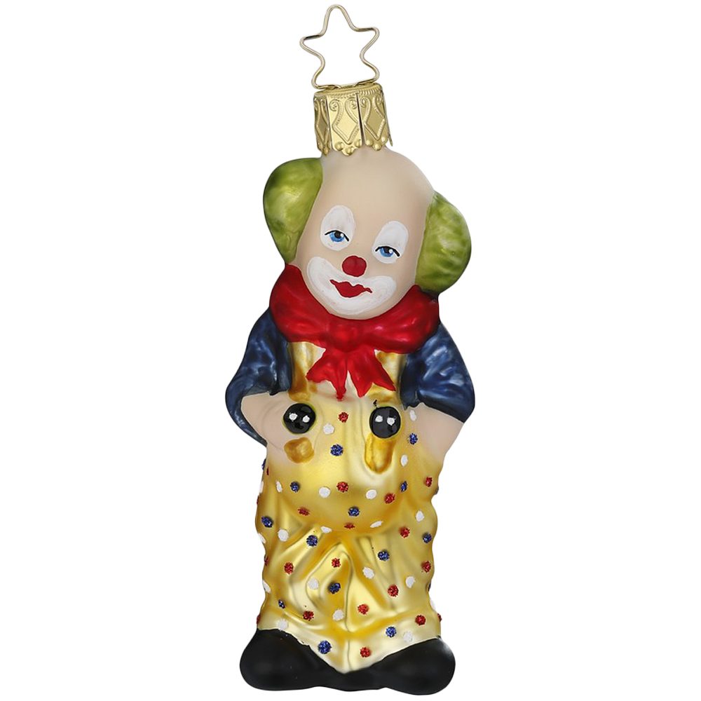 INGE-GLAS® Christbaumschmuck Circus Clown, bitte lachen 10,5cm (1-tlg), mundgeblasen, handbemalt
