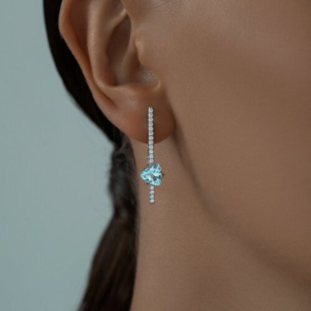 Secretforyou Creolen-Set Ohrringe Kreolen 925 Silber Topas Zirkonia Echtschmuck