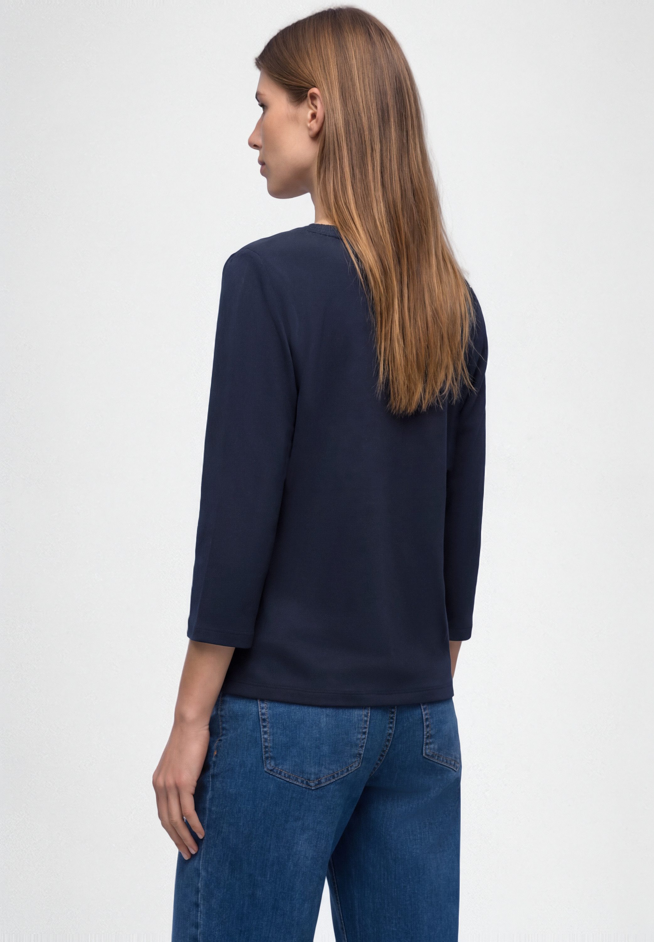 STREET ONE 3/4-Arm-Shirt mit Strukturmix