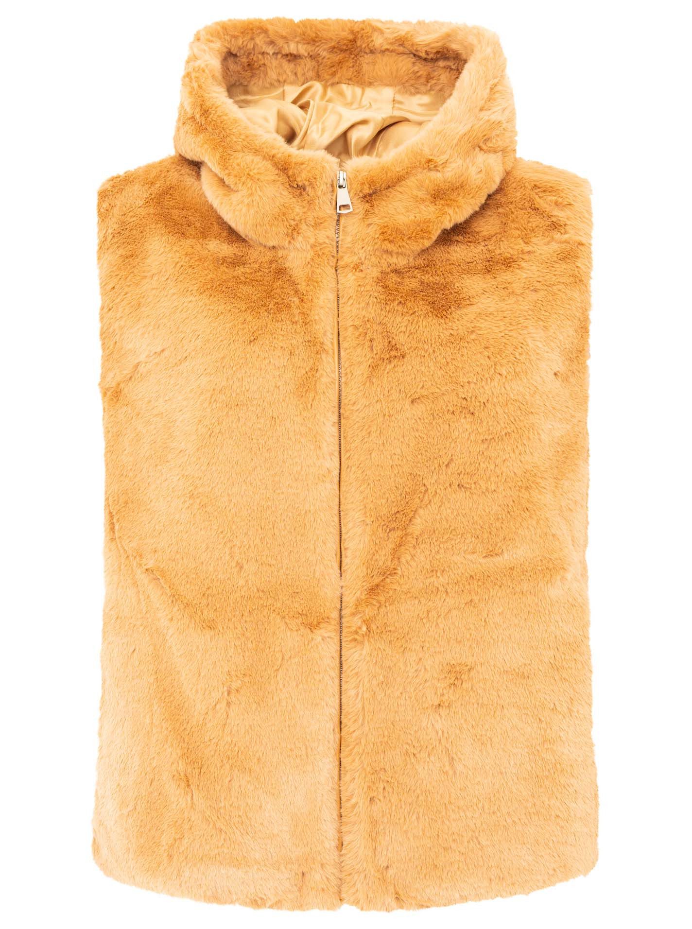 Zwillingsherz Fellimitatweste „Hood“