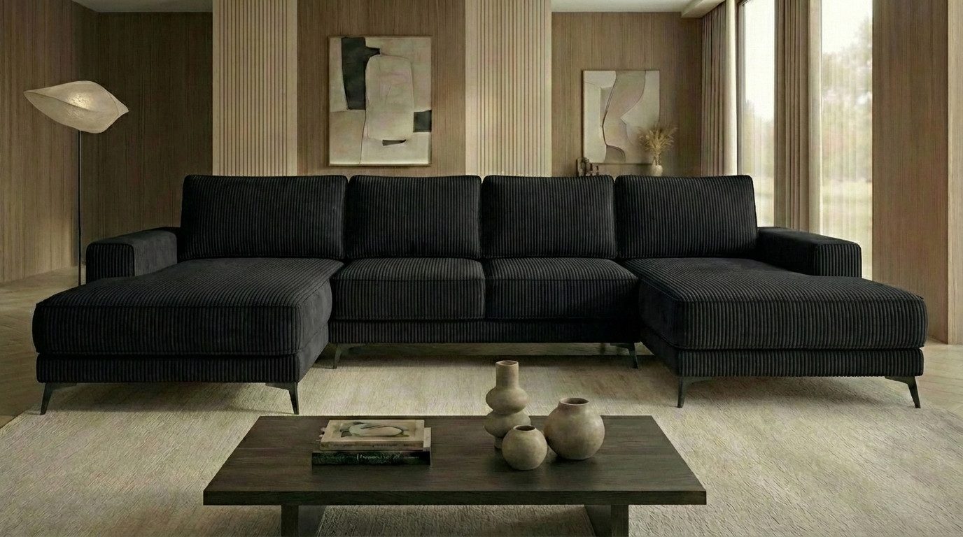 A&J MöbelLand GmbH Ecksofa VALTOR mit Schlaffunktion, Bonellfederkern und Bettkasten, TOP ANGEBOT!