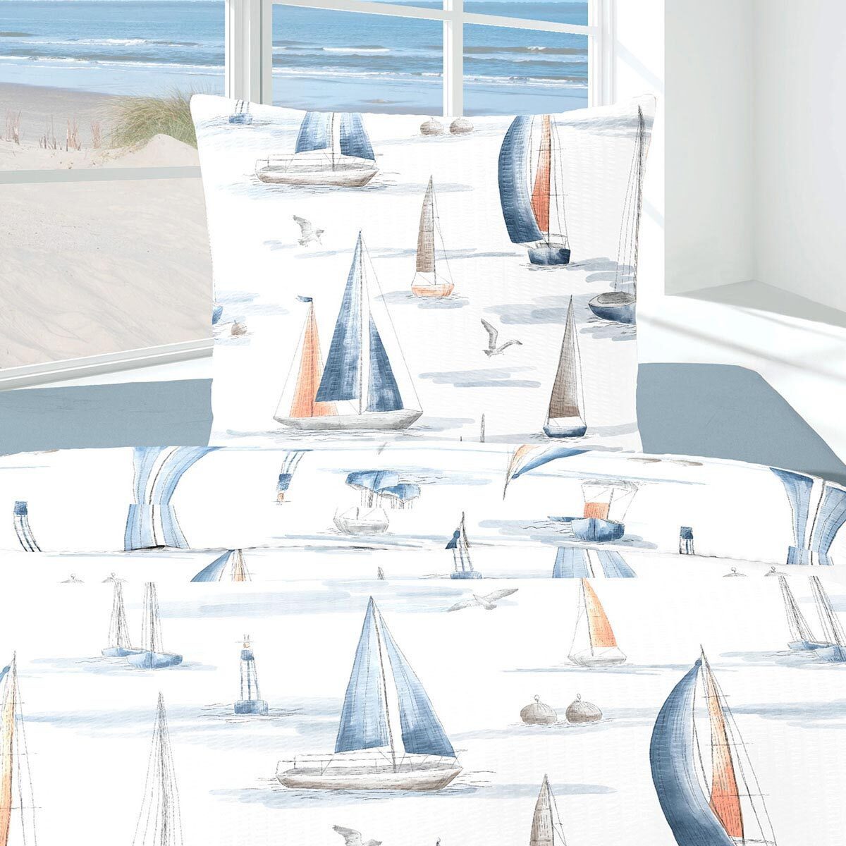 TRAUMSCHLAF Bettwäsche Segeltrip, Seersucker, 2 teilig, günstig online kaufen