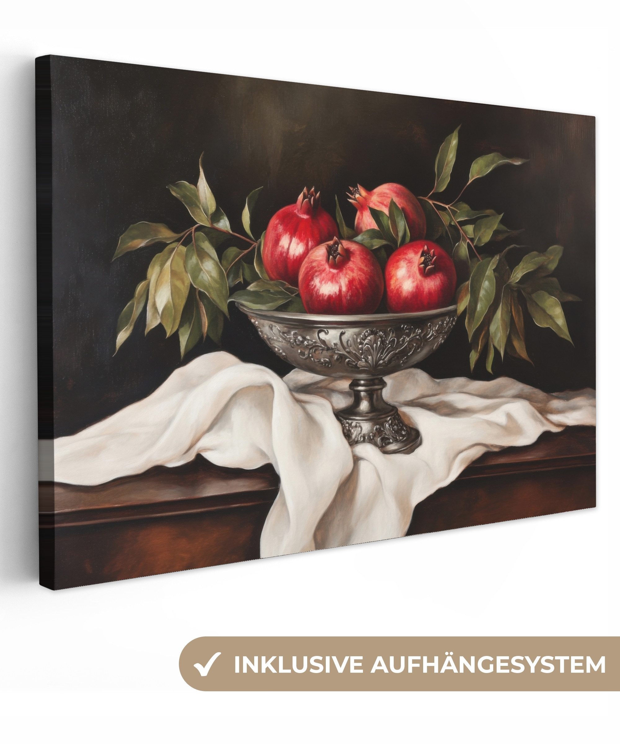 OneMillionCanvasses® Leinwandbild Granatäpfel - Klassisch - günstig online kaufen