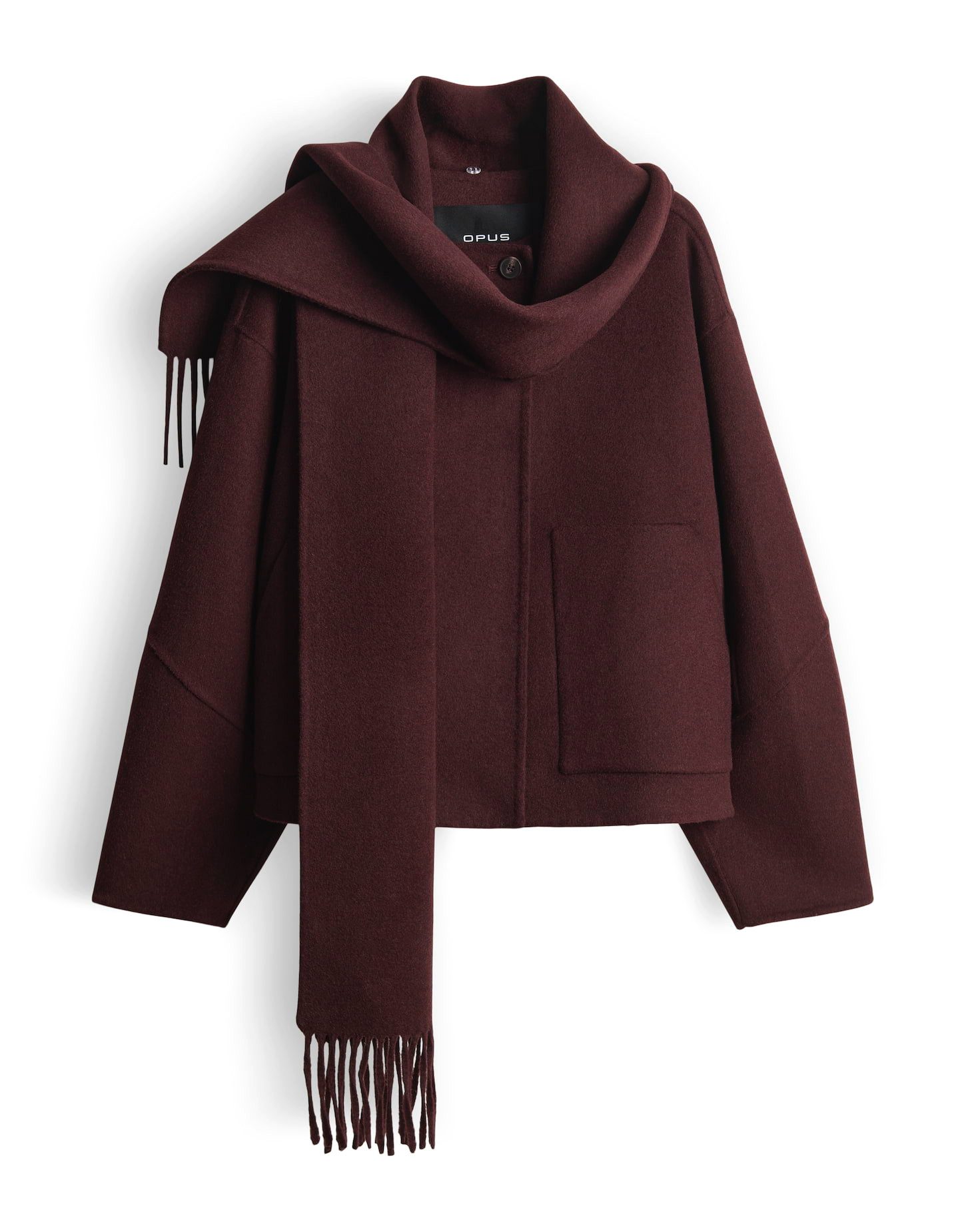 Kurzjacke HENRICA Boxy mit abnehmbarem Schal