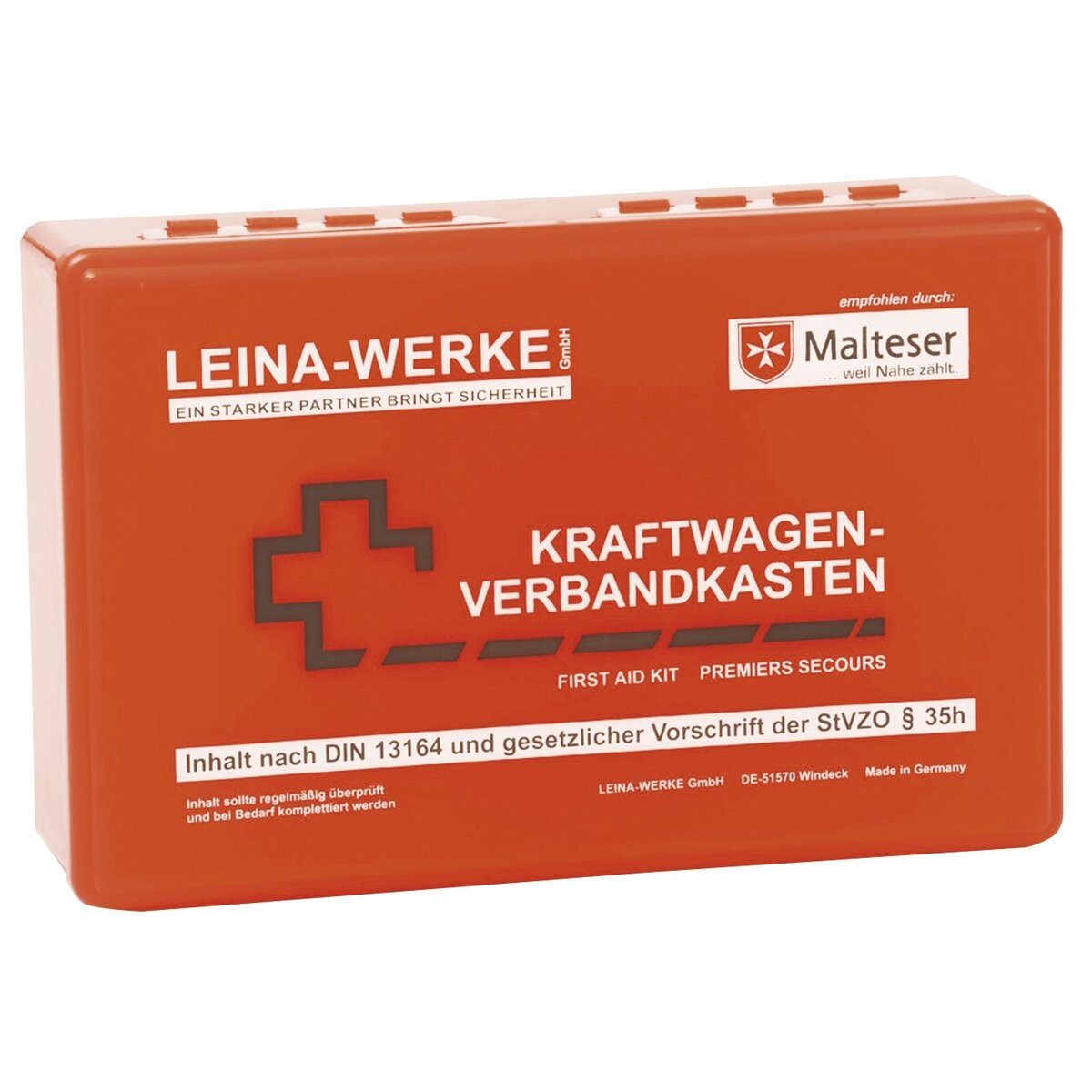 Leina-Werke Erste-Hilfe-Set KFZ-Verbandkasten Standard DIN 13164 rot