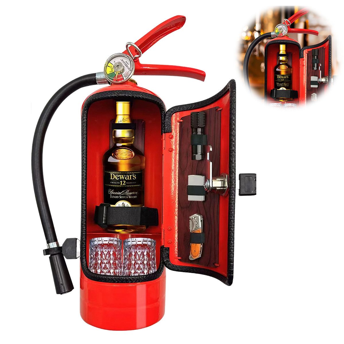 DOPWii Deko-Wandregal Feuerlöscher-Minibar, Neuheit für Liebenden Feuerwehr günstig online kaufen