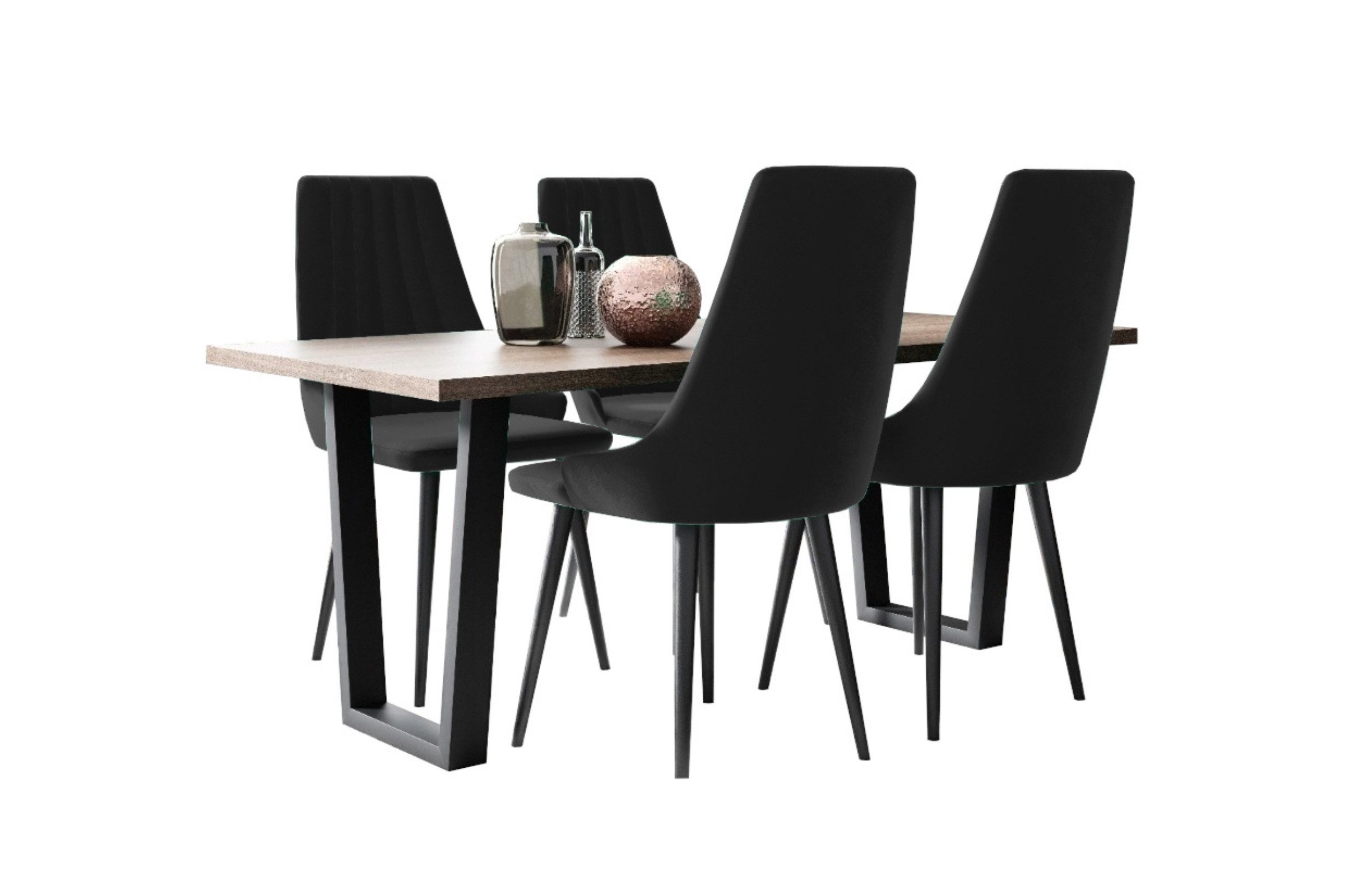 Stühle: Velour Anthrazit M97