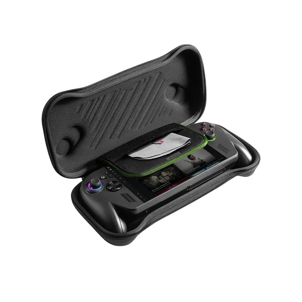 YAXO Konsolen-Tasche Tasche für ROG Xbox Ally X Case stoßfest Hardcase Zubehörfach Griff 7 Zoll Konsolen-Displaygröße, Antikollisions-Ecken