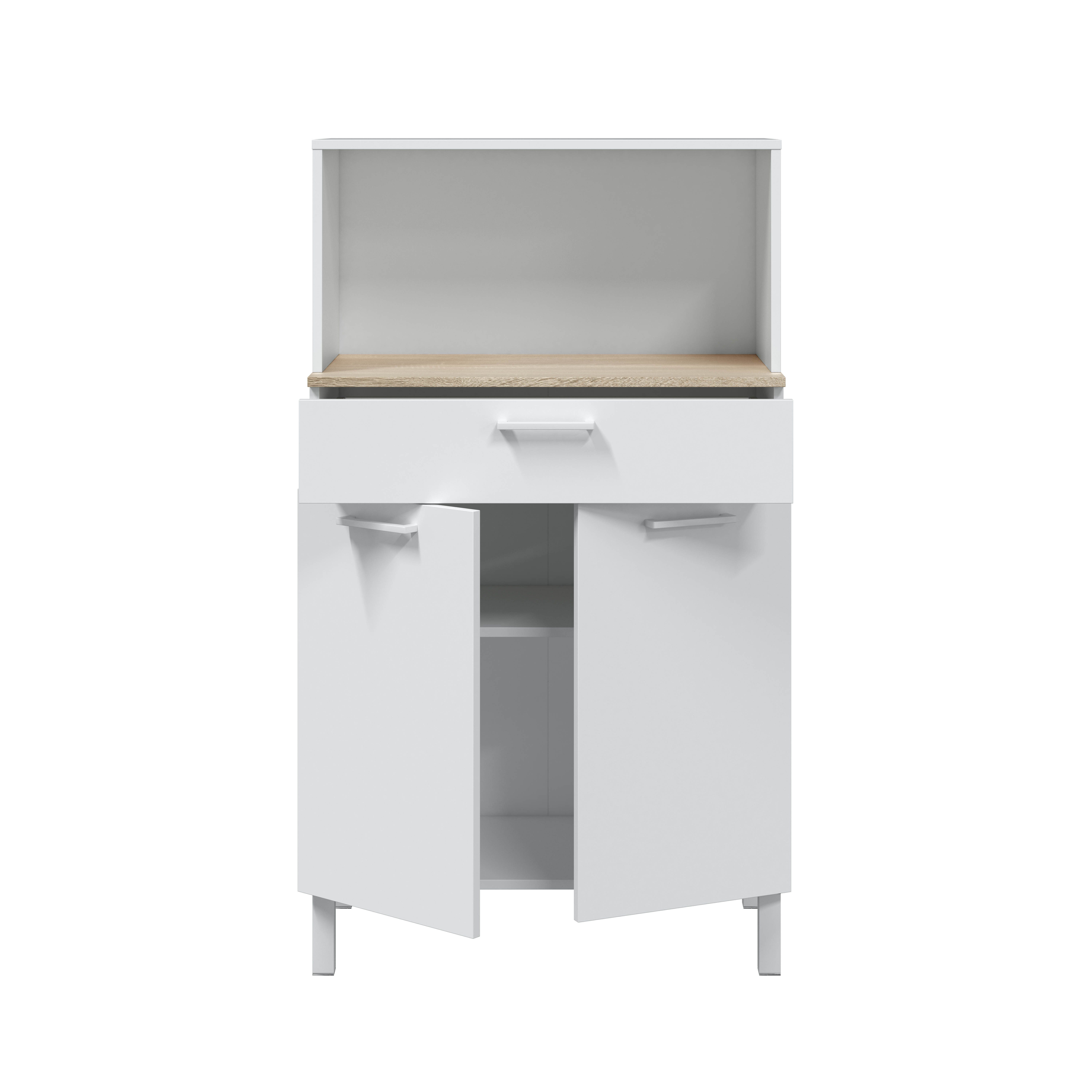 habeig Küchenbuffet Küchenschrank, Singleküche, Mehrzweckschrank, weiß, günstig online kaufen