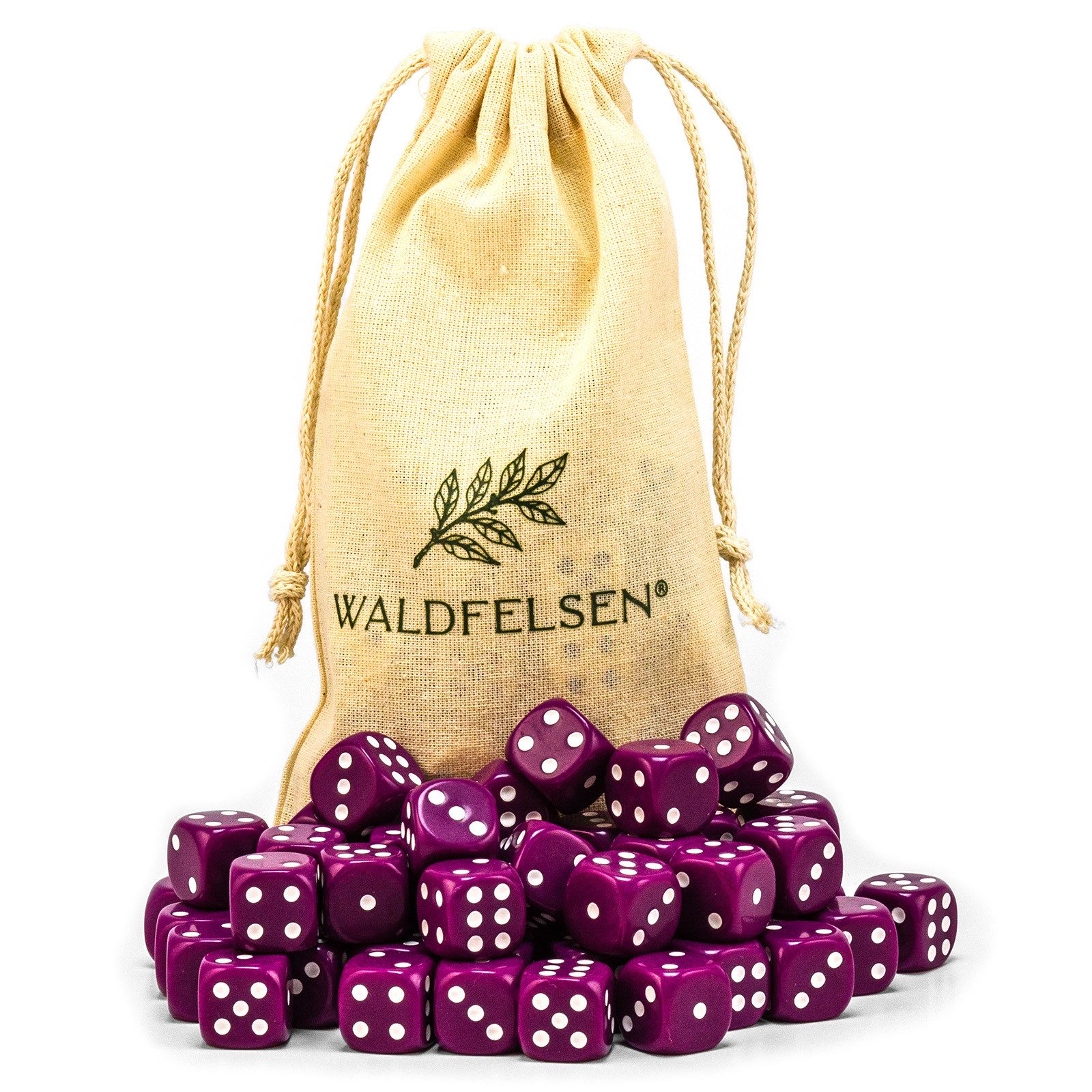Waldfelsen Spiel – 2-50 Stk Standard Spielwürfel 16 mm Acrylwürfel Würfel bunt, Spielmaterial, Verschiedene Farben