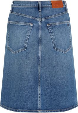 Tommy Hilfiger Jeansrock DNM A-LINE SKIRT HW MEL Webrock mit Markenlabel