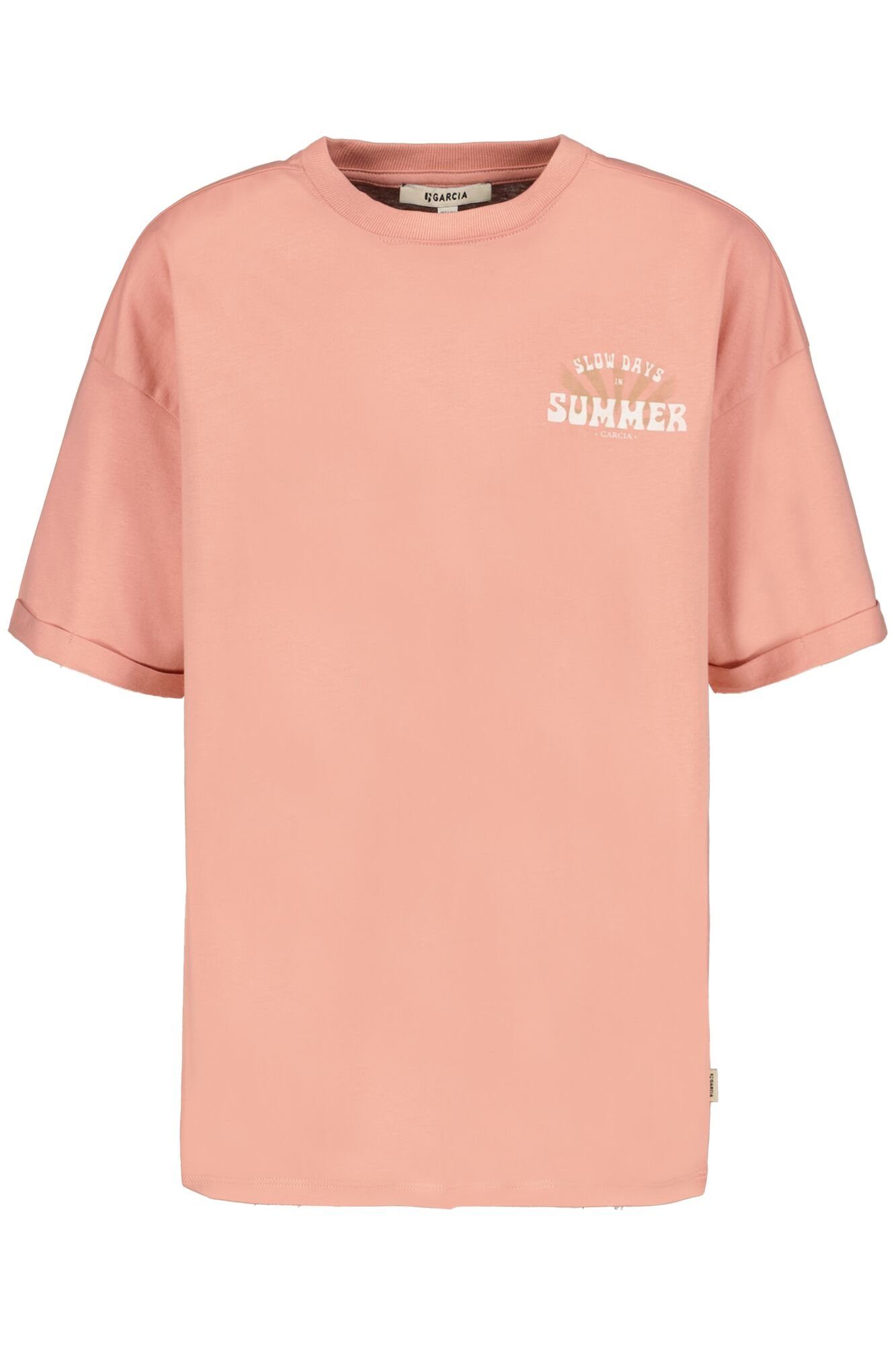Garcia T-Shirt mit Rückenprint peach cloud