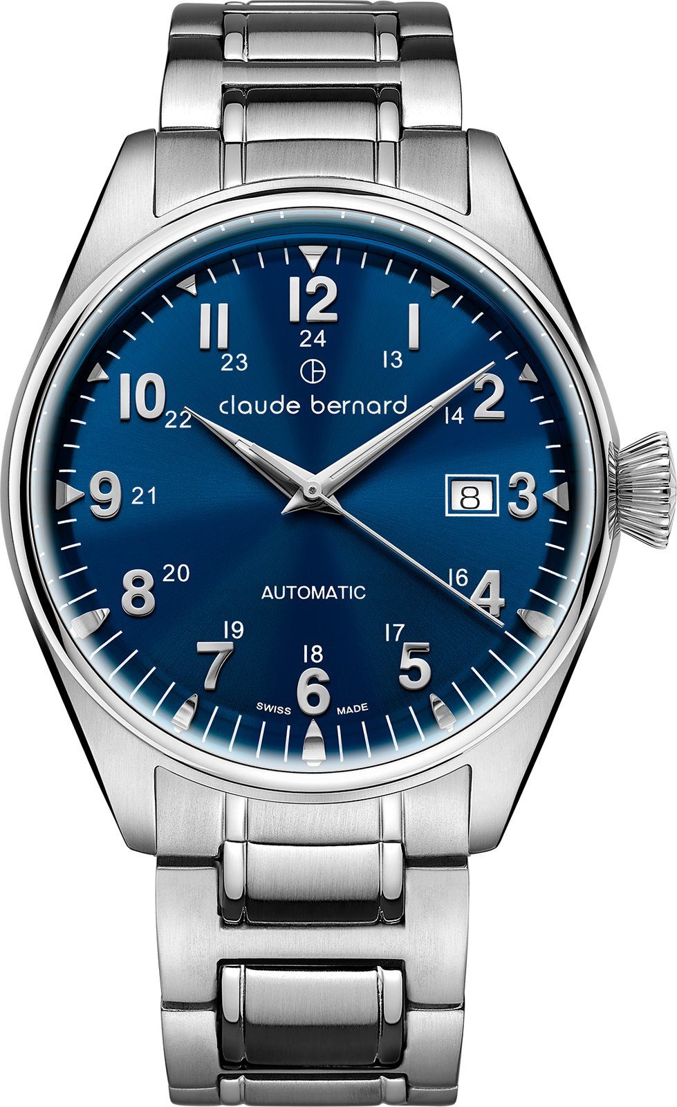 CLAUDE BERNARD Schweizer Uhr Proud Heritage Automatic Blau