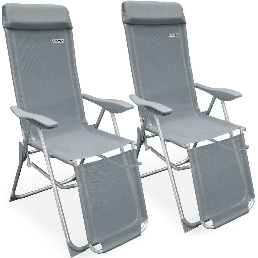 2er Set leichte Terrassenstühle klappbar für Camping Strandstühle & Klappsesssel 