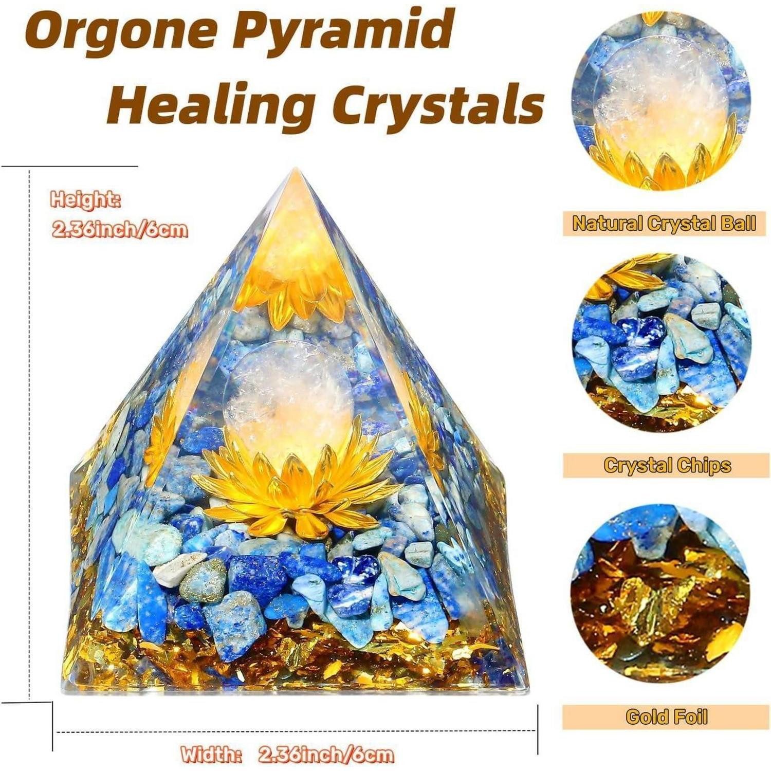 LuxusKollektion Edelstein Pyramide Edelsteine Kristalle Reiki Esoterik Geschenke Lapislazuli, (1-St) – Bild 2 von 5