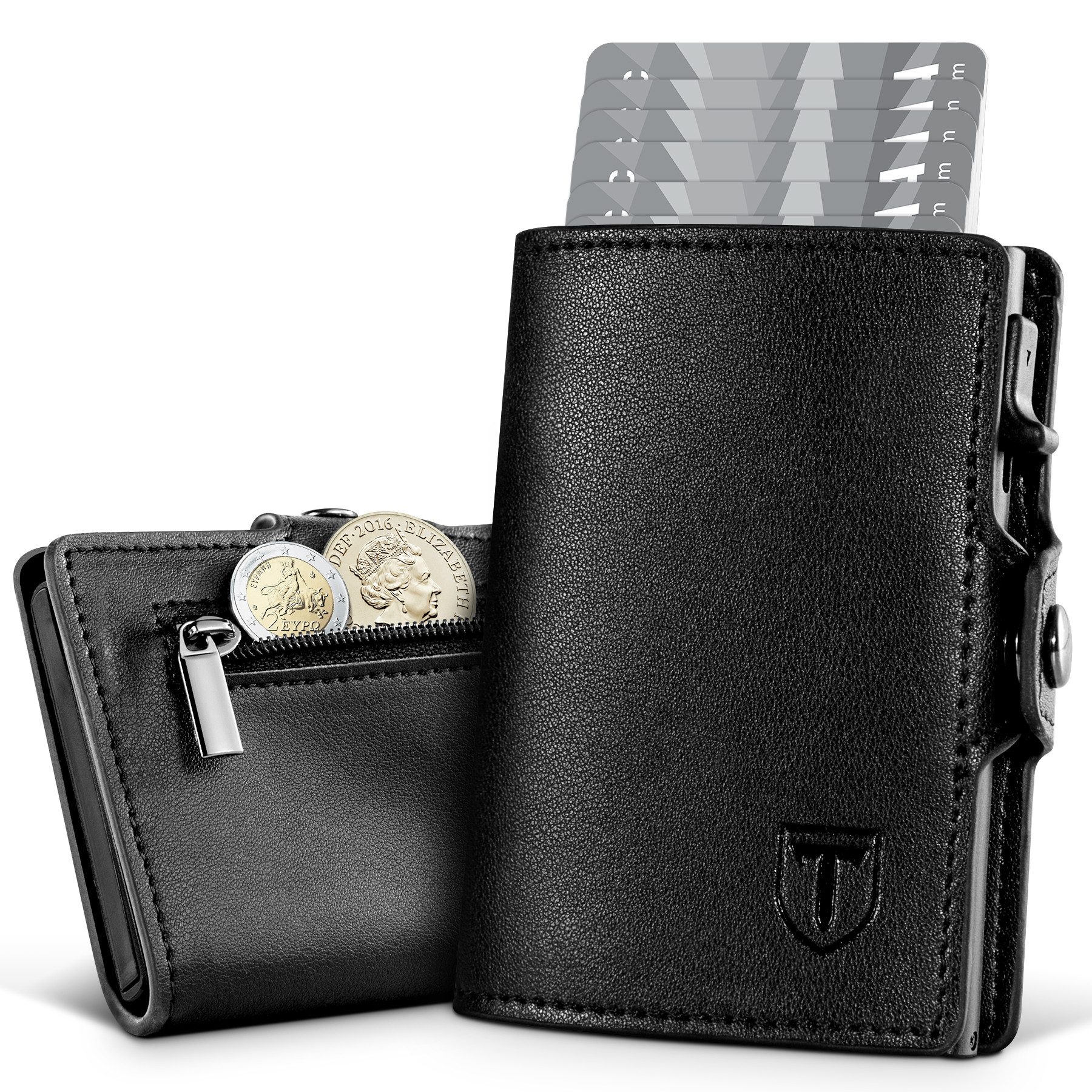 TEEHON Geldbörse Intelligente Geldbörse mit RFID-Schutz und Pop-up-Design ( günstig online kaufen