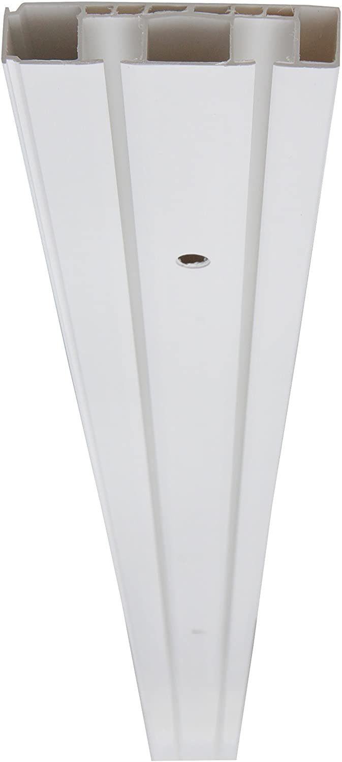 Garduna Gardinenstange Kunststoff Gardinenschiene, 1-/2-/3-läufig, weiß, 1-läufig, gebohrt, Kunststoff – Bild 3 von 5