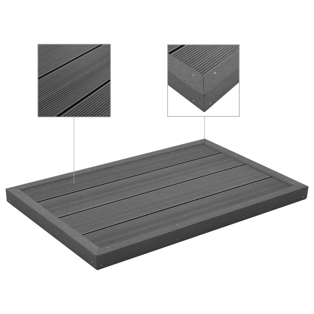 DOTMALL Bodenplatte für Solardusche, 101 x 63cm, WPC-Platte, rechteckig