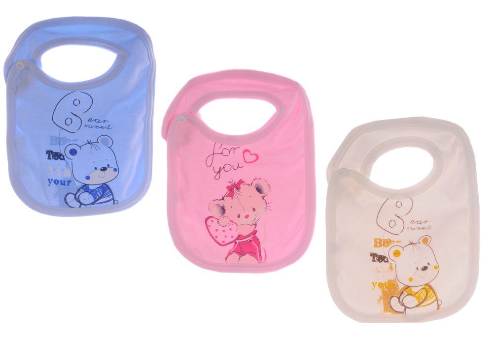 La Bortini Слюнявчики Baby und Kinder Слюнявчики Sabbertuch mit Druckmotiv 0-12Mon Latz