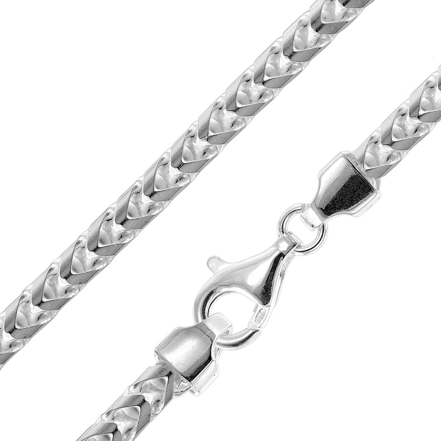 ohne Fuchsschwanzkette trendor mm Kette Anhänger Breite Silber 925 5,1