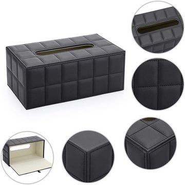 Lubgitsr Papiertuchbox Kunstleder Kosmetiktücher Box Taschentuchbox Tücherbox für Büro/Auto