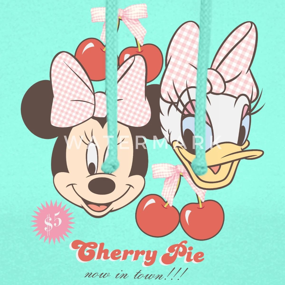 Spreadshirt Hoodie Mickey & Minnie Cherry Pie Minnie & Daisy Unisex Hoodie (1-tlg)