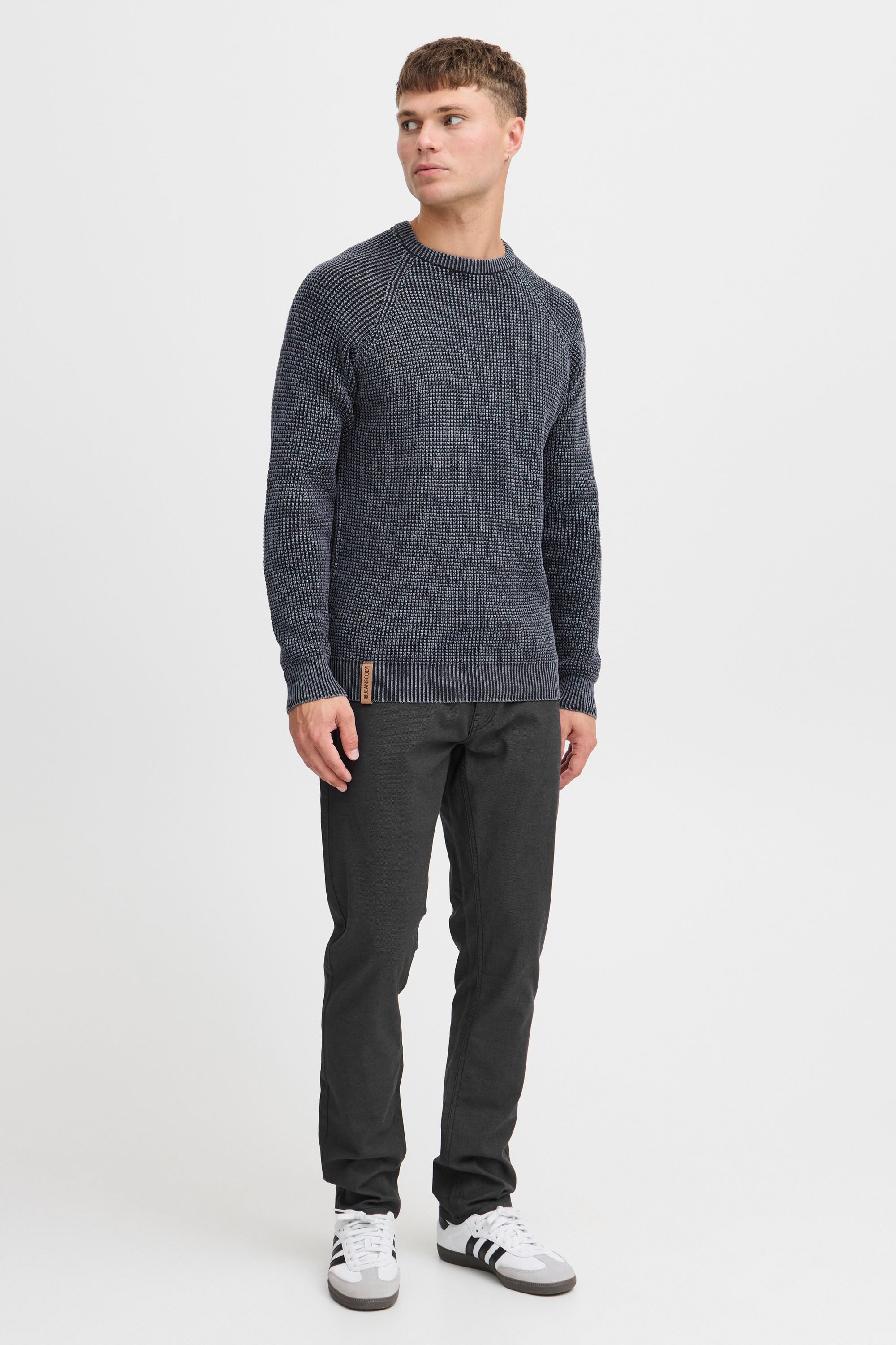 Indicode Strickpullover IDRockford Strickpulli in Waffelstrick-Optik
