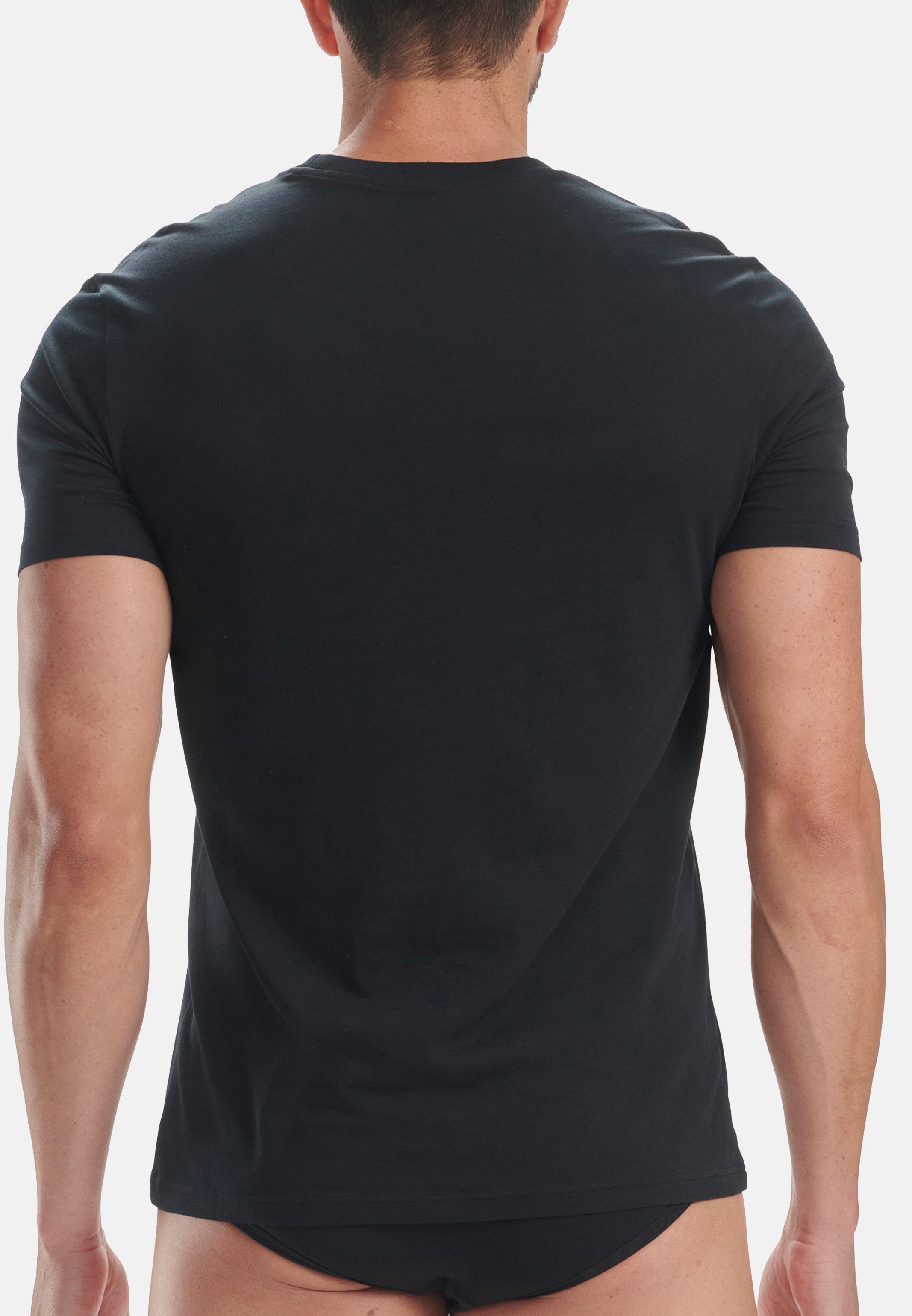 Cotton Flex Pack 4-St) - Schwarz adidas Shirt Unterhemd 3 Active Baumwolle 4er Unterhemd Kurzarm (Spar-Set, Sportswear Stripes / -