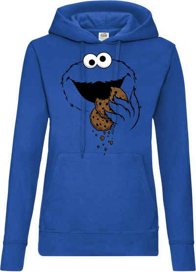 Youth Designz Kapuzenpullover »Kekse-Monster Damen Hoodie Pullover« mit lustigem Front Aufdruck