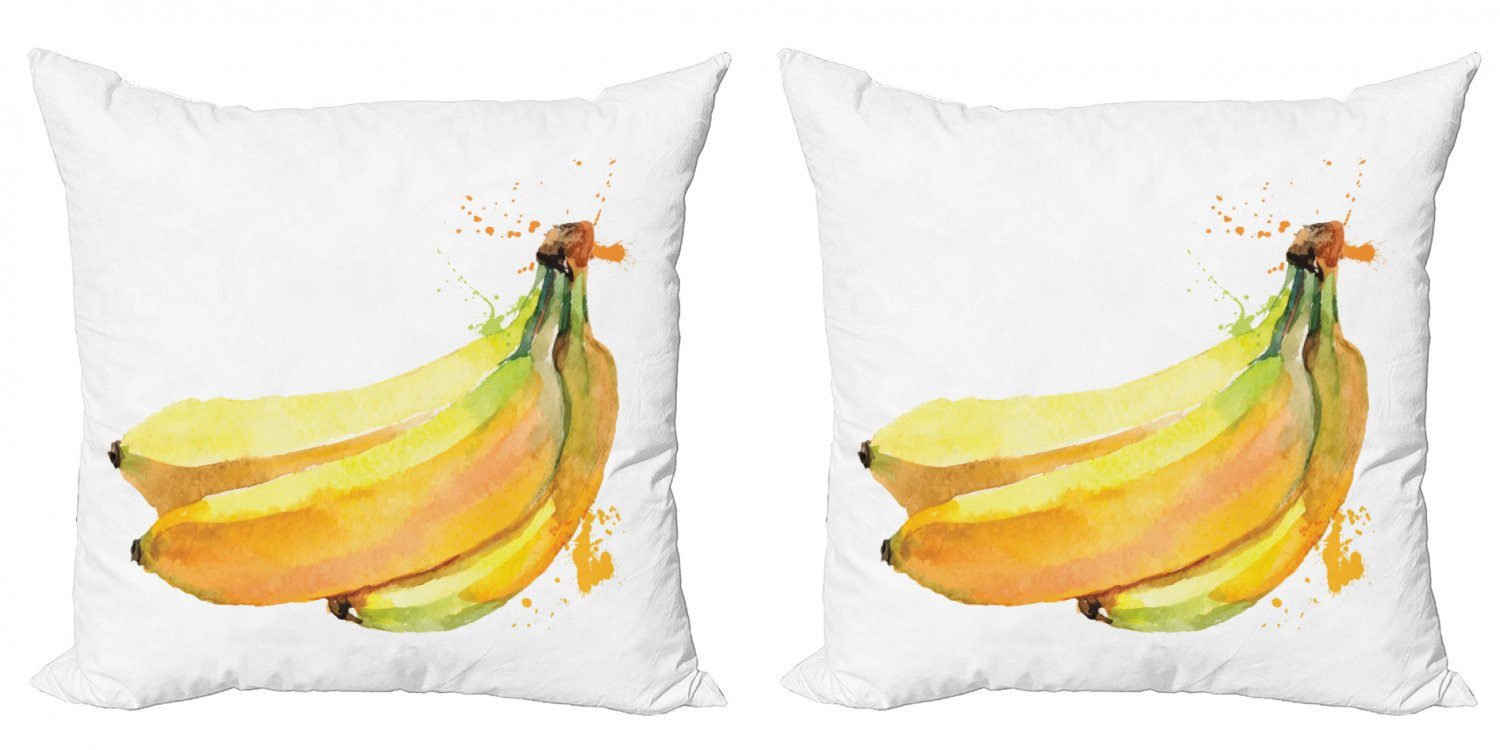 Doppelseitiger Kissenbezüge Illustration Accent Tropical Banane Stück), Abakuhaus Modern (2 Digitaldruck,