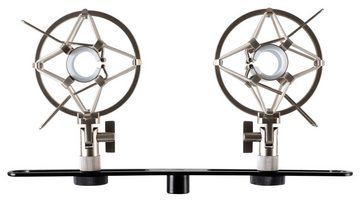 Pronomic Stereo Zubehörset für Kleinmenmbran Mikrofone - Hochwertiger Koffer mit 1 x T-Bar Stereoschiene und 2 x Spinne - Ideal für hochwertige Overhead Aufnahmen auf Bühne und im Studio Mikrofon-Halterung, (Zubehörset für Kleinmembranmikrofone)