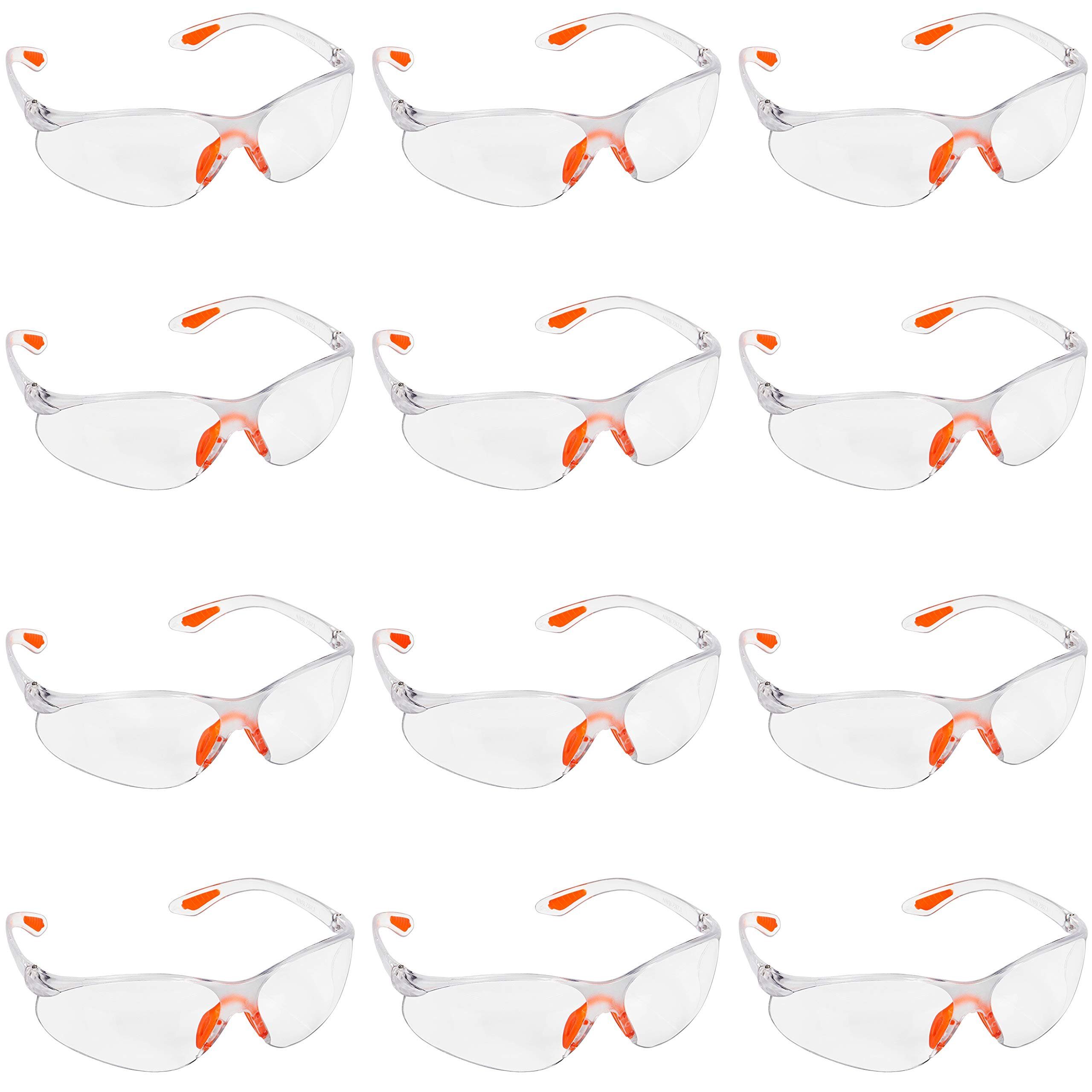 Kurtzy Arbeitsschutzbrille mit Pack mit für für Pack sicheren 12er 12er Schutzbrillen Augenschutz, Gummi Augenschutz Schutzbrillen sicheren Gummieinsatz