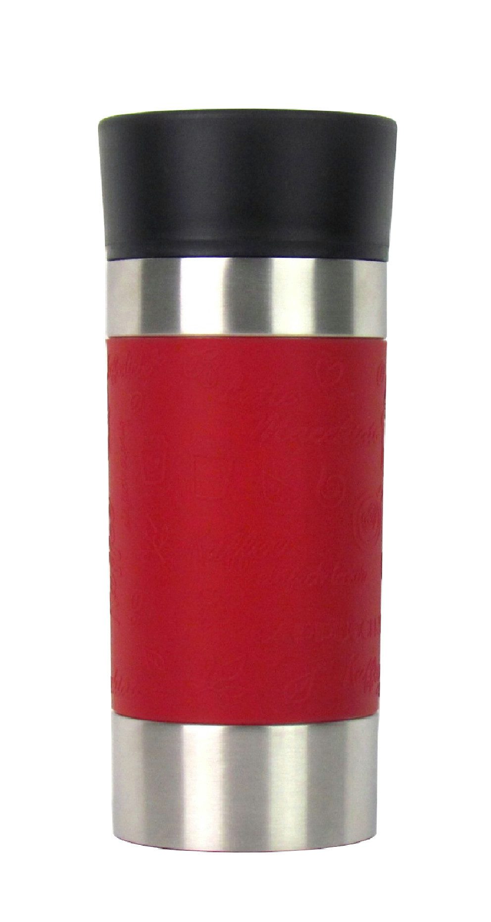 Haushalt International Thermoflasche Isolierbecher – Thermobecher, Fassungsvermögen 360ml – Doppelwandig mit Quick-Press Verschluss