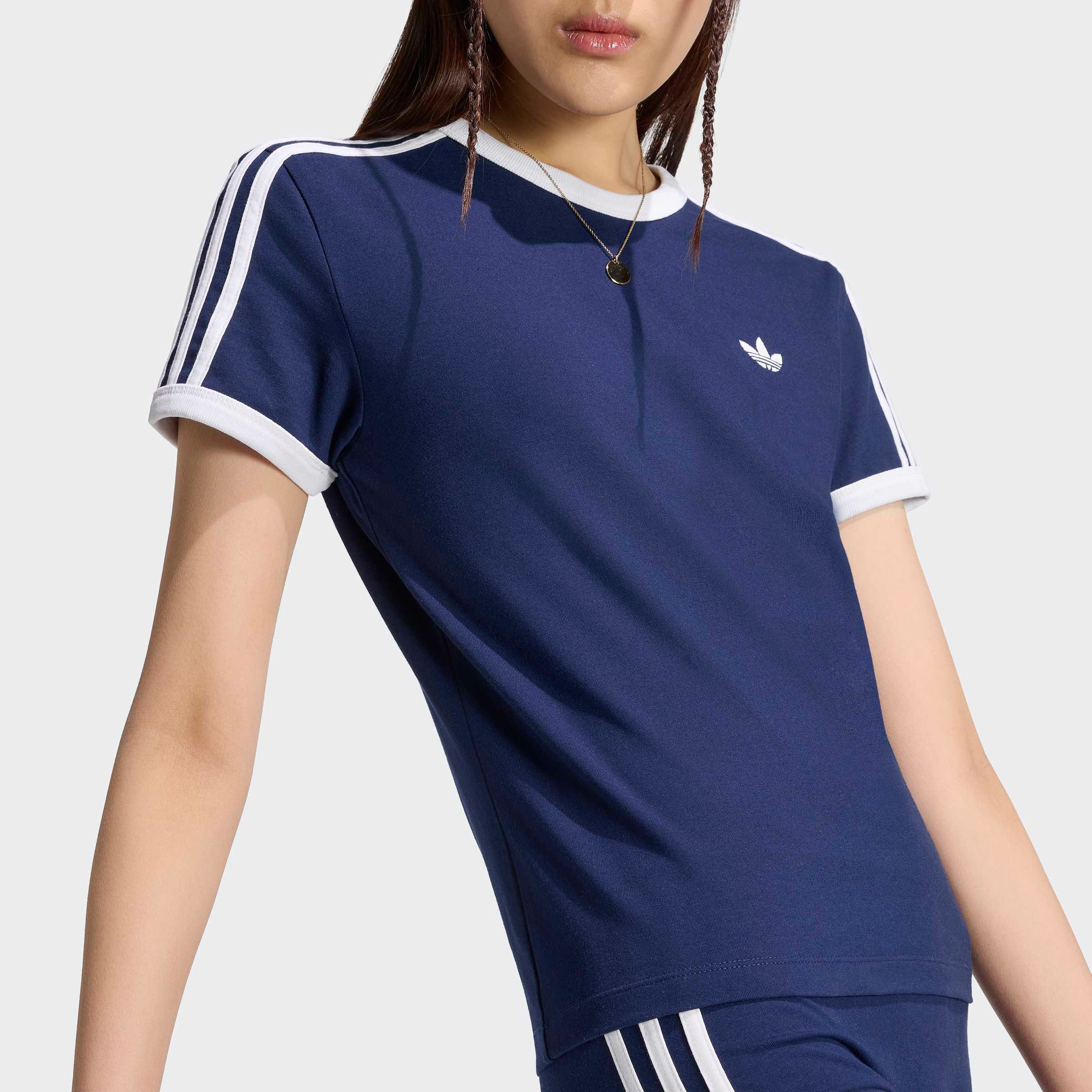 adidas Originals T-Shirt 3-STREIFEN, SCHMAL GESCHNITTEN sanft anliegende Passform, ohne Verschluss, für sportlichen Look