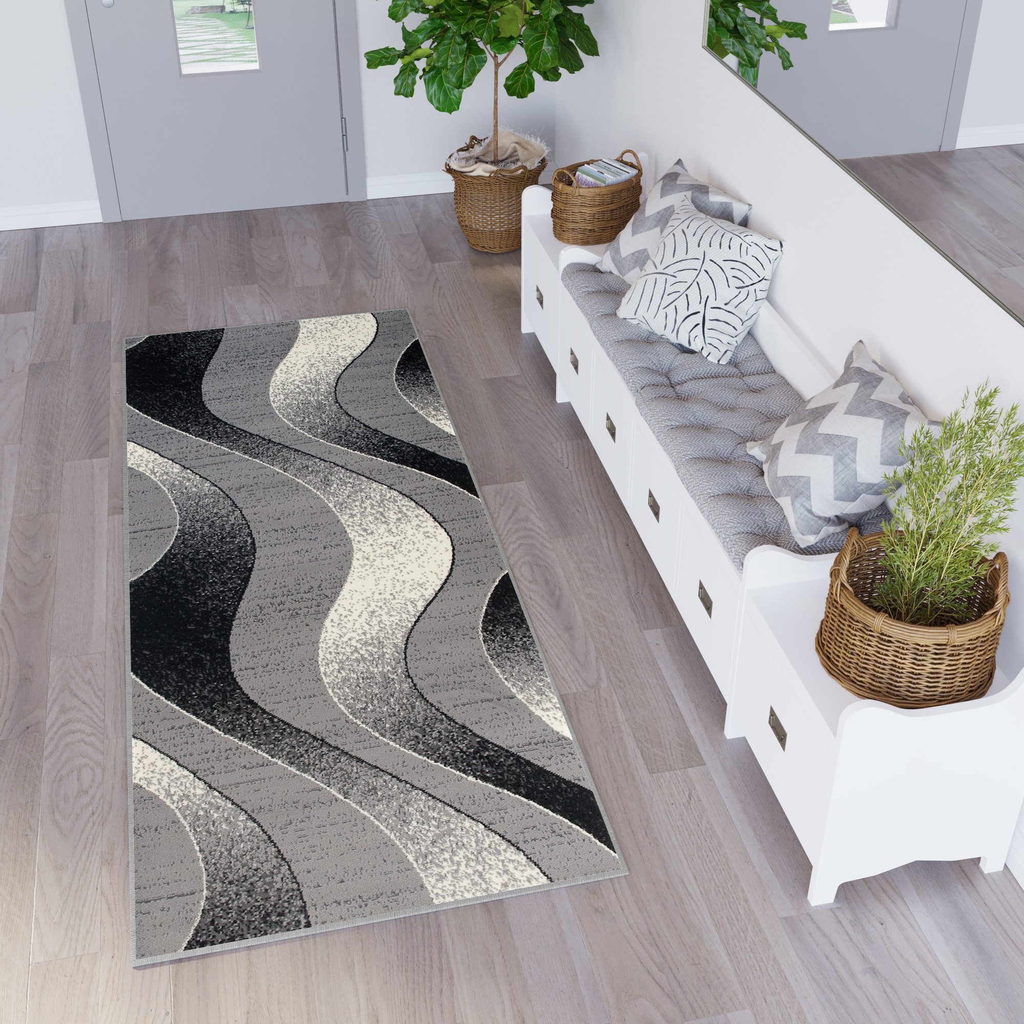 Tapiso Läufer DREAM, rechteckig, Höhe: 8 mm, Flur, Meterware, Korridor, Kurzflor
