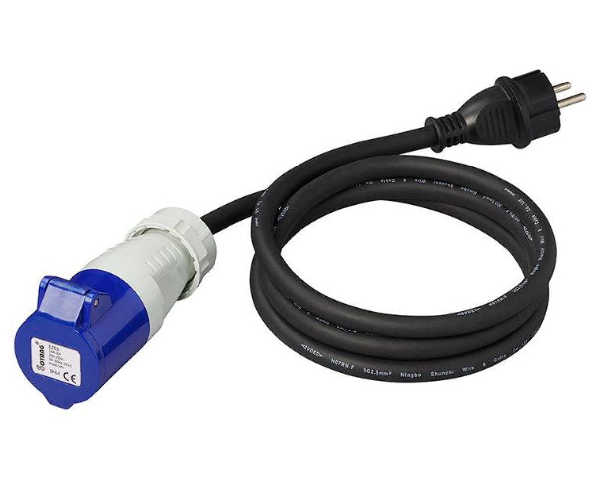 ProPlus CEE Stecker Stromkabel Adapterkabel 150cm Bauwagen Camping Wohnwagen Strom-Adapterkabel zu CEE, 150 cm