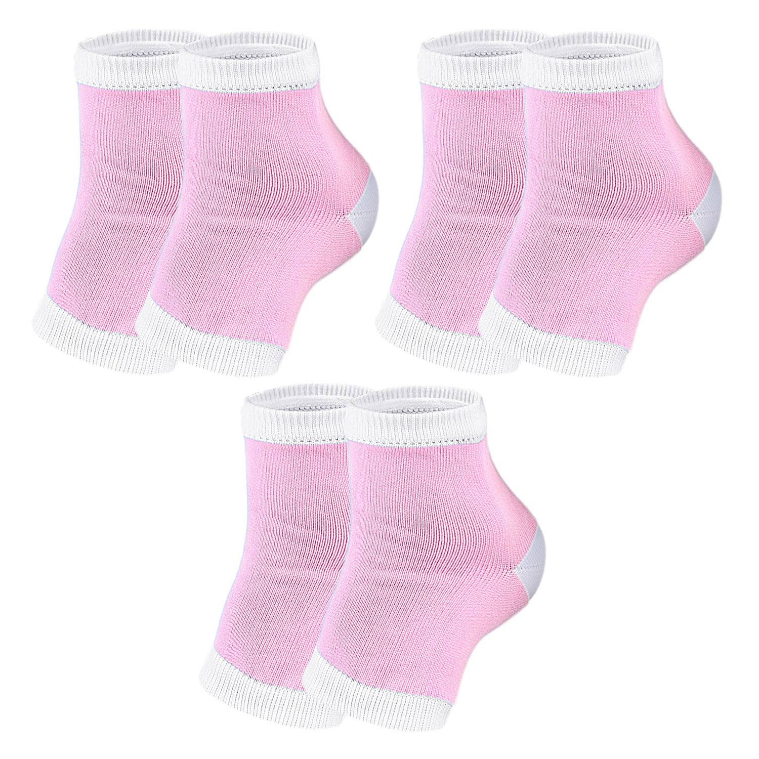 Refttenw Funktionssocken Feuchtigkeitsspendende Gel-Fersensocken zur Fußpflege, 3 Stück (3 Paare)