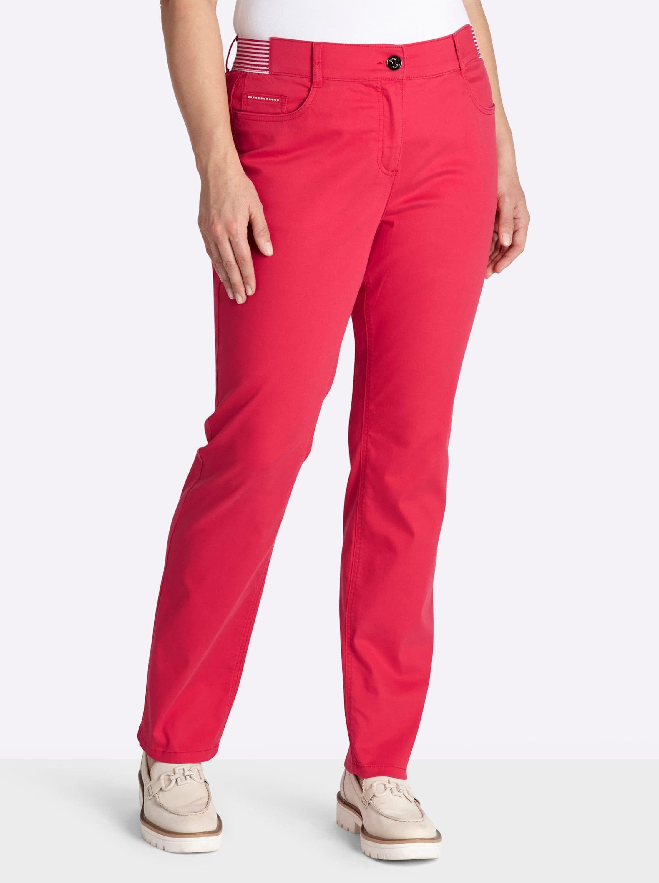 Sheego Jerseyhose Hose lang normal