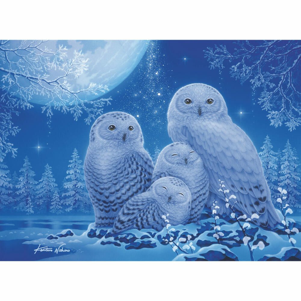 Ravensburger Puzzle Eulen im Mondschein Starline 500 Teile, Puzzleteile