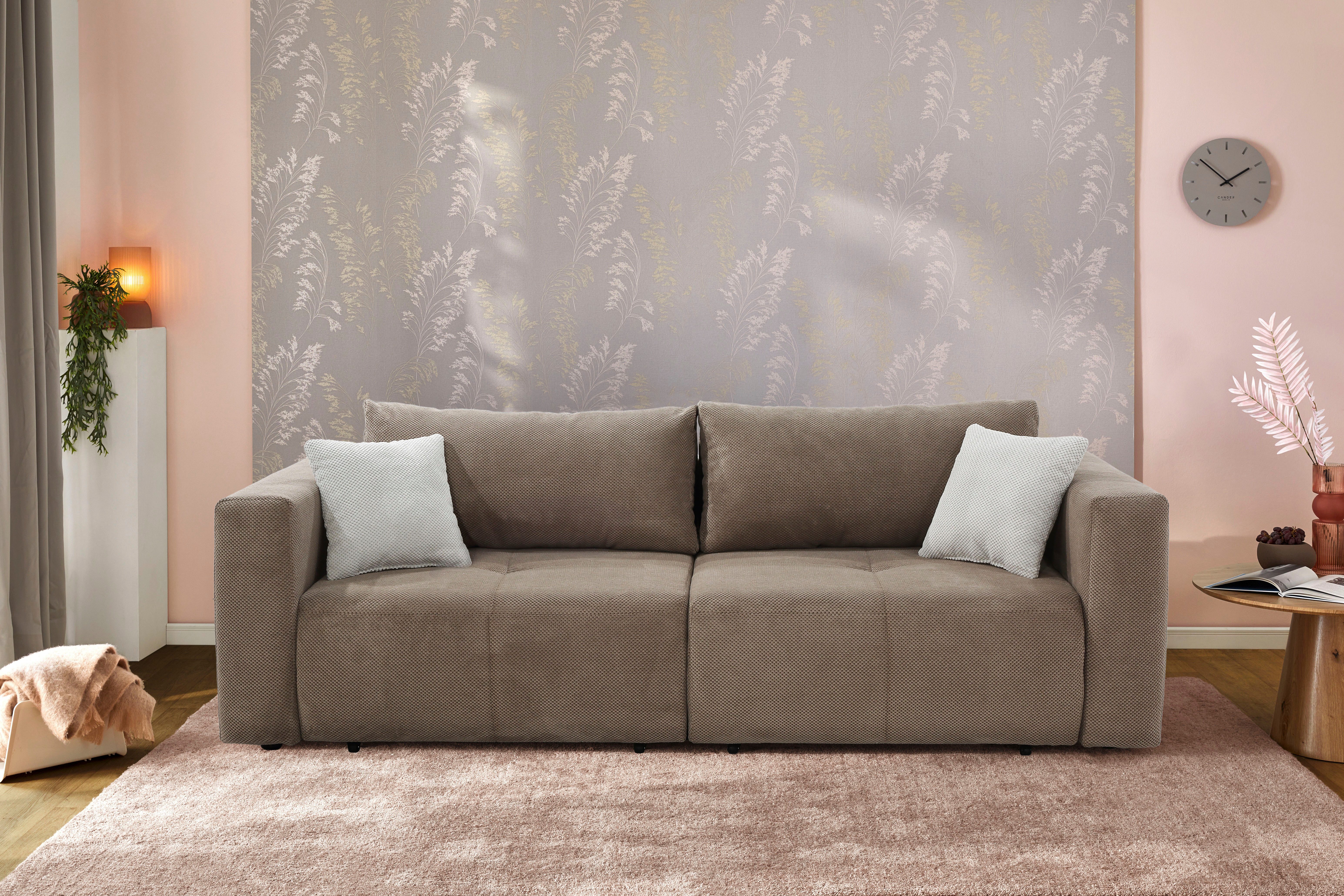Jockenhöfer Gruppe Big-Sofa Relax, Gästebettfunktion, Bettkasten, Sitzelemente einzeln ausziehbar