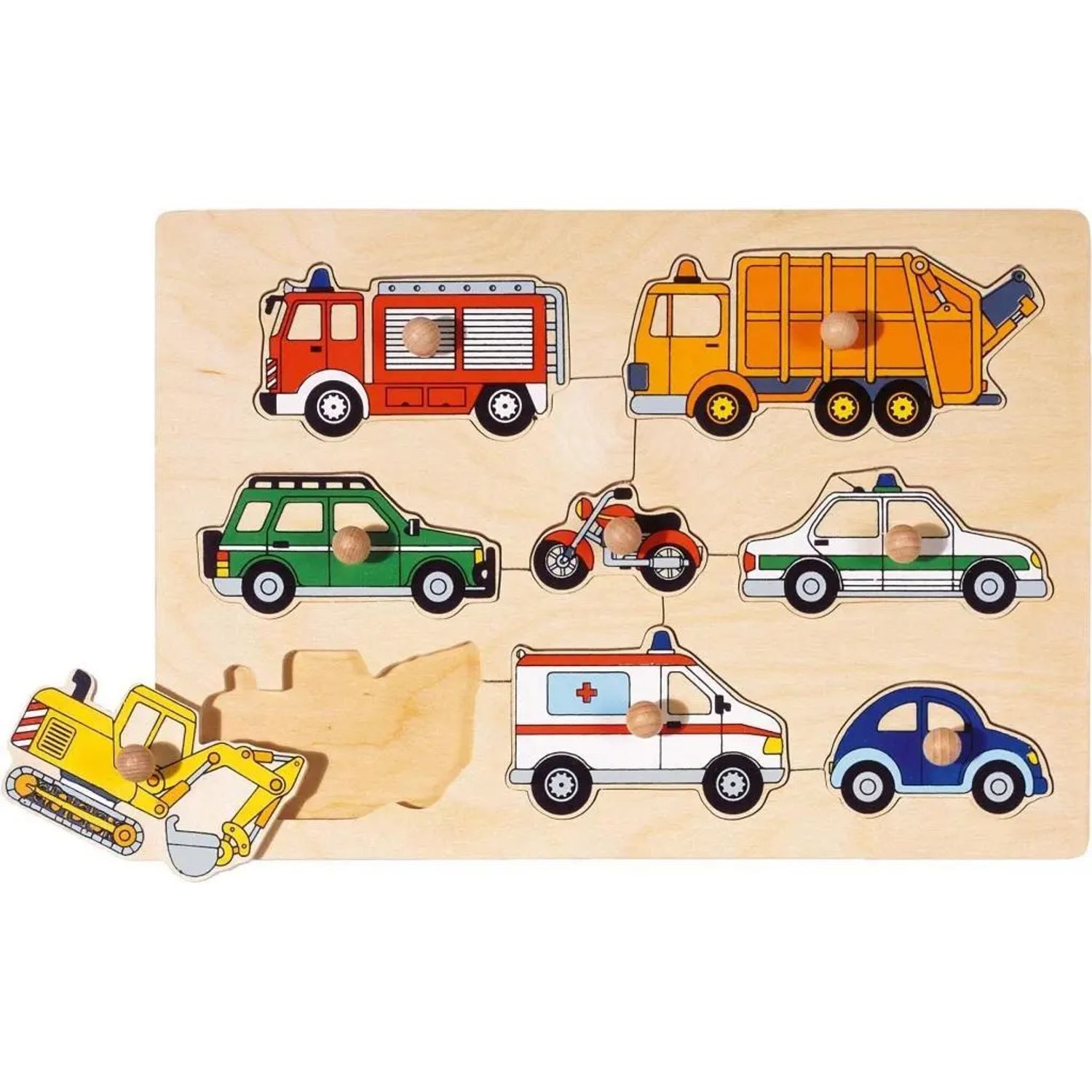 Gollnest & Kiesel Puzzle Steckpuzzle Verkehrsmittel, Puzzleteile