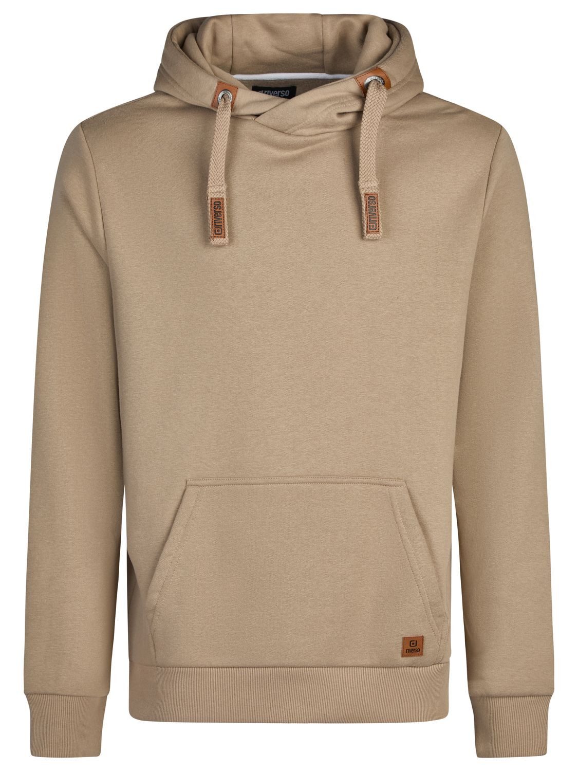 riverso Kapuzenpullover Herren Hoodie RIVNiklas Regular Fit Longsleeve Sweatshirt mit Cross-Over-Kragen und Kängurutasche