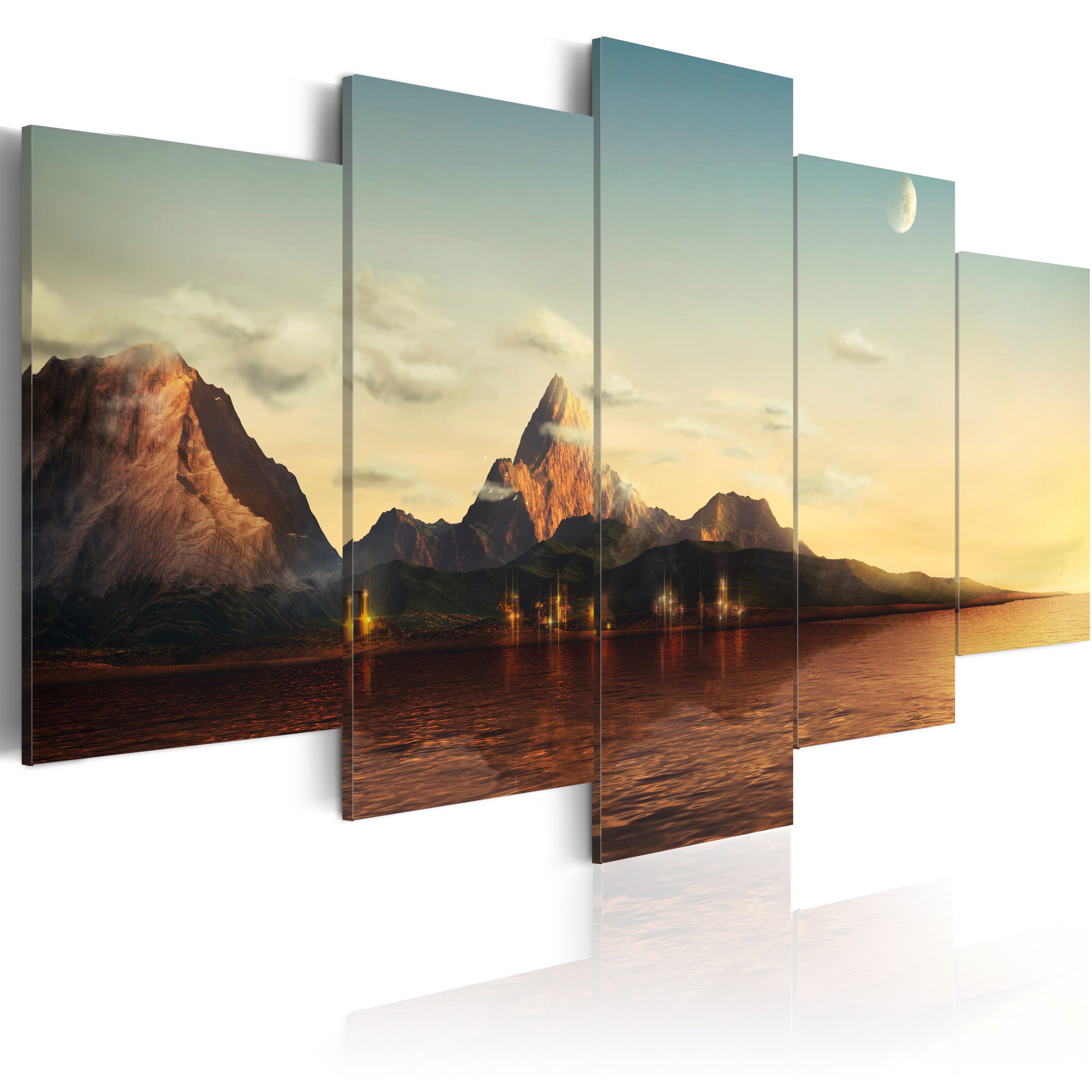 Artgeist Wandbild Sonnenaufgang in den Bergen