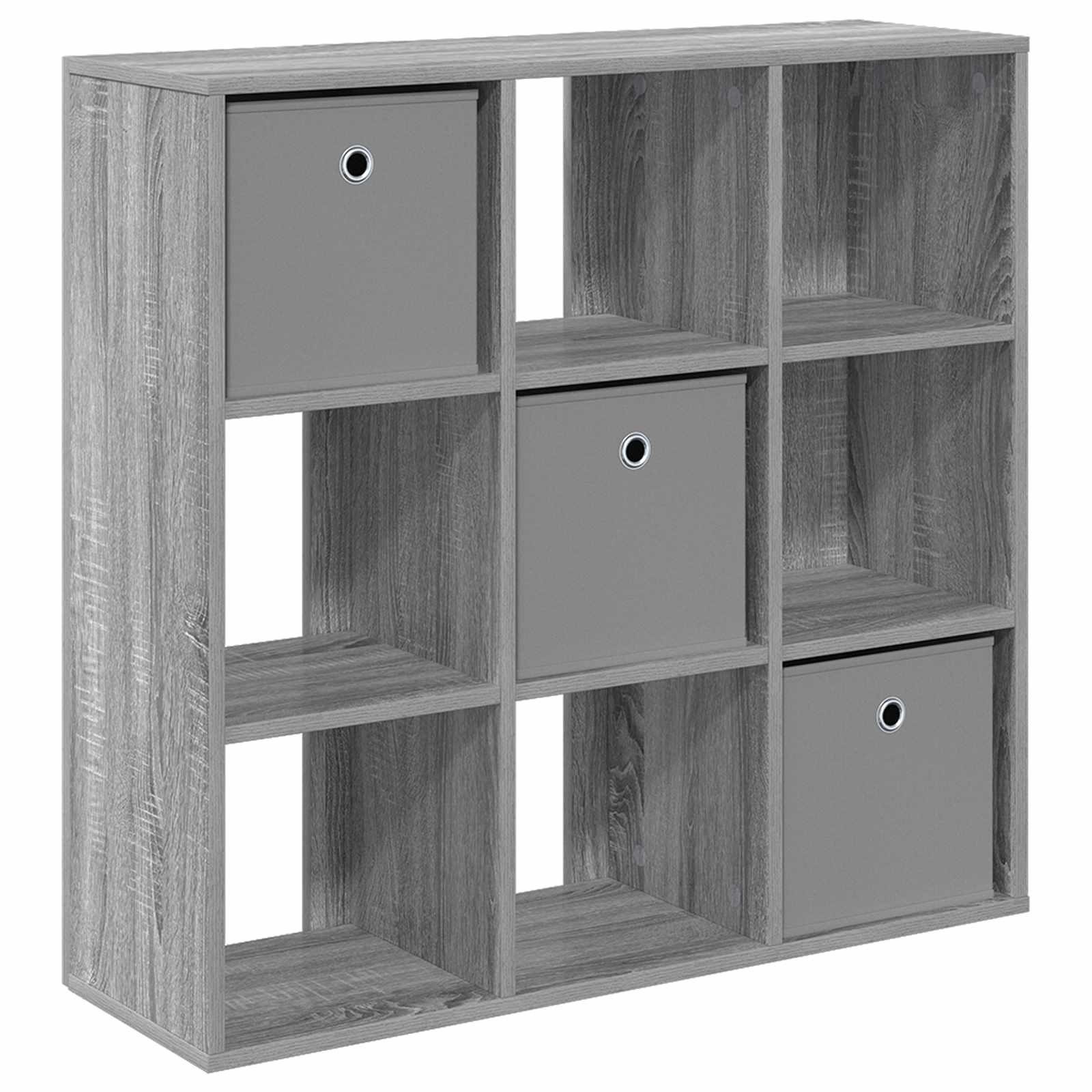vidaXL Sideboard Sideboard Sonoma-Grau 88,5 x 29 x 84,5 cm (1 St)